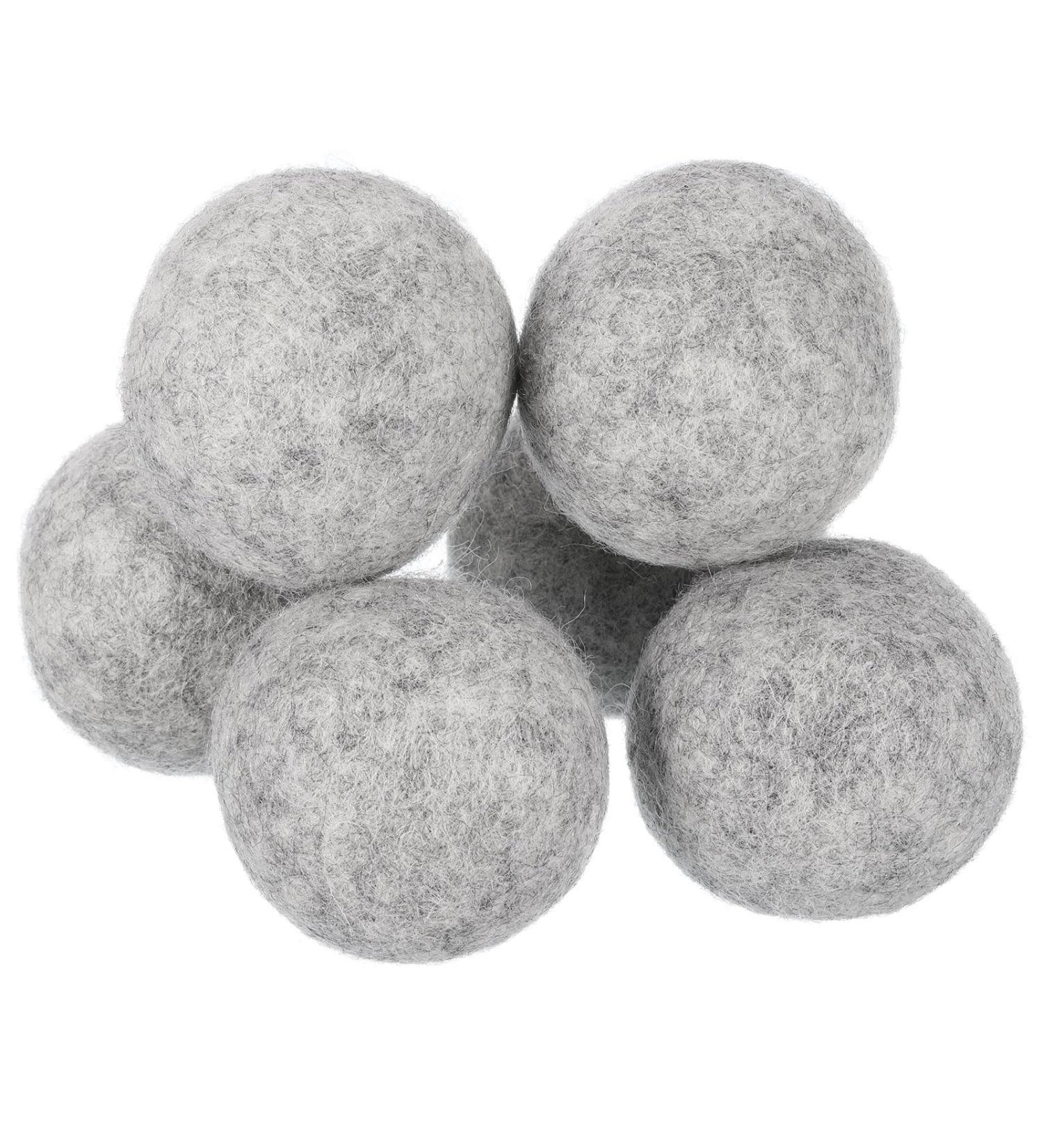 sourcing map 6 Pcs Wool Dryer Balls 2 Inches Wool Laundry Dryer Balls for Reducing Clothing Static and Wrinkles Light Grey 2" Light Grey - Buy Online on SooperMarket.com