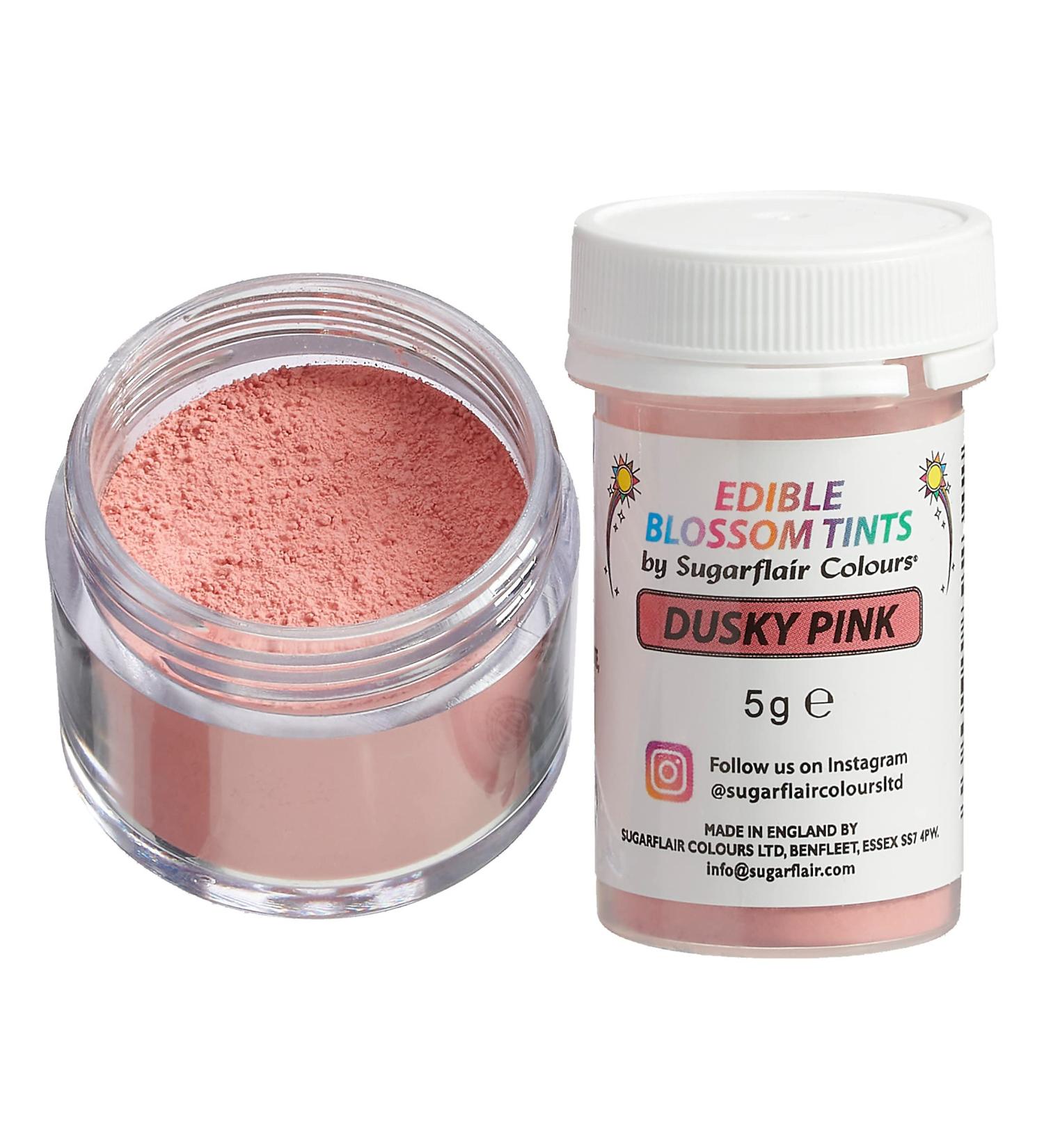Sugarflair Dusky Pink Food Colouring Powder Dust Use on Cake Surfaces Decorations or Colour Sugarpaste Fondant Icing Chocolate Buttercream Royal Icing Macarons and More! - 5g