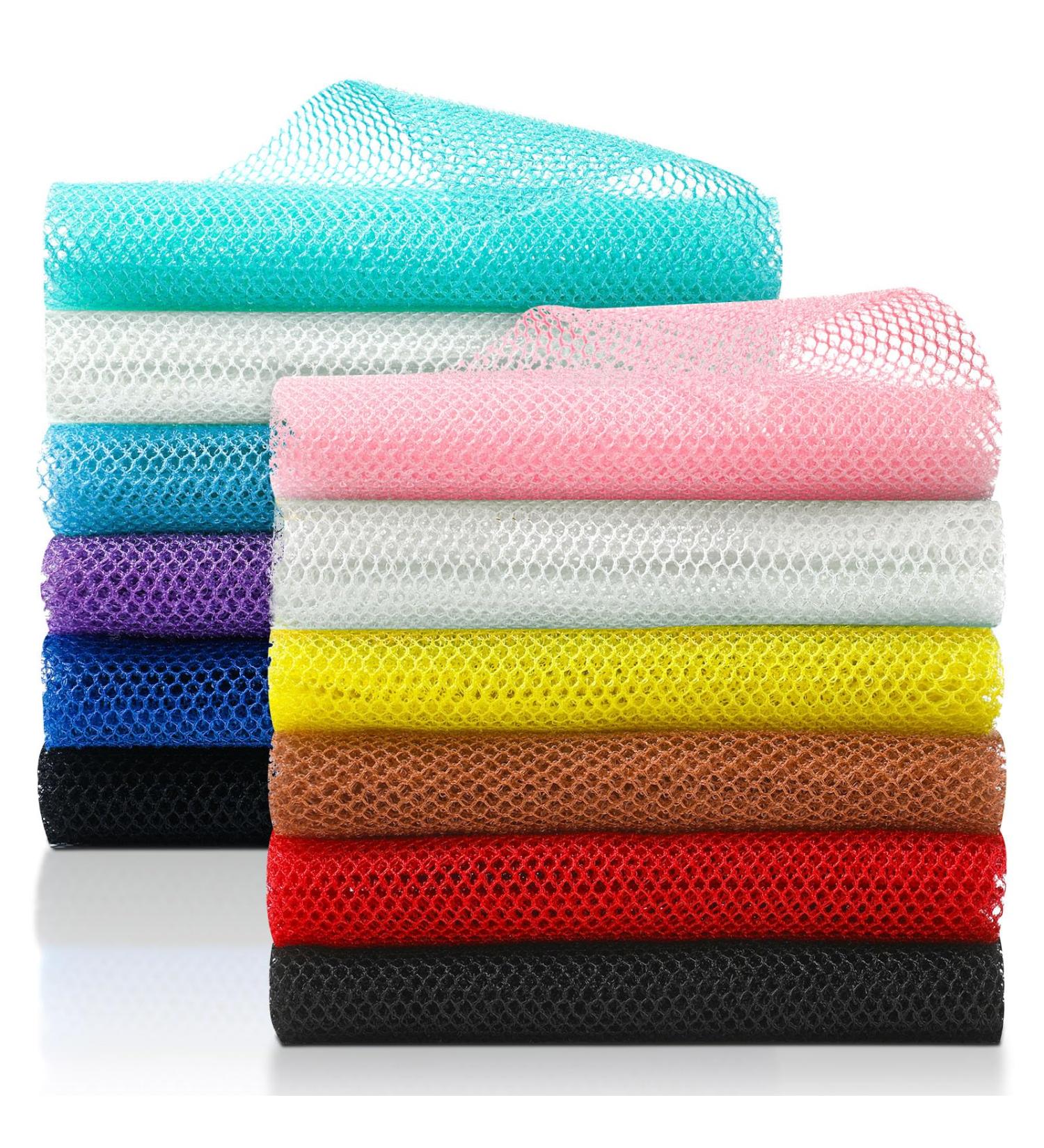 Preboun 12-Piece African Exfoliating Net Set | Nylon Body Scrubber & Washcloth | 10 Colors for Daily Shower Use - Buy Online on SooperMarket.com
