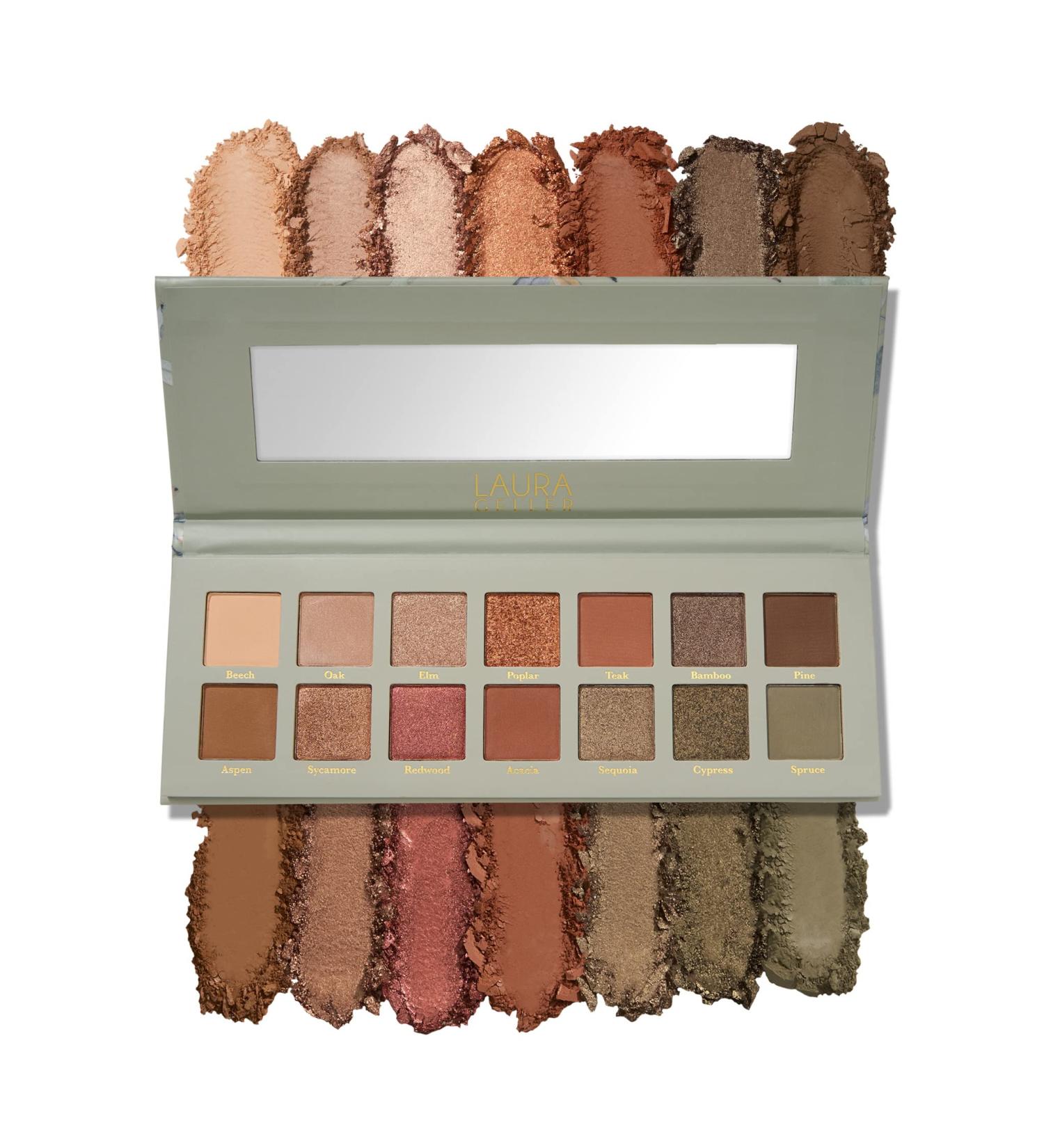 Laura Geller New York Copper & Khaki Eyeshadow Palette - 14 Pigmented Shades | Blendable for Natural Look - Buy Online on SooperMarket.com