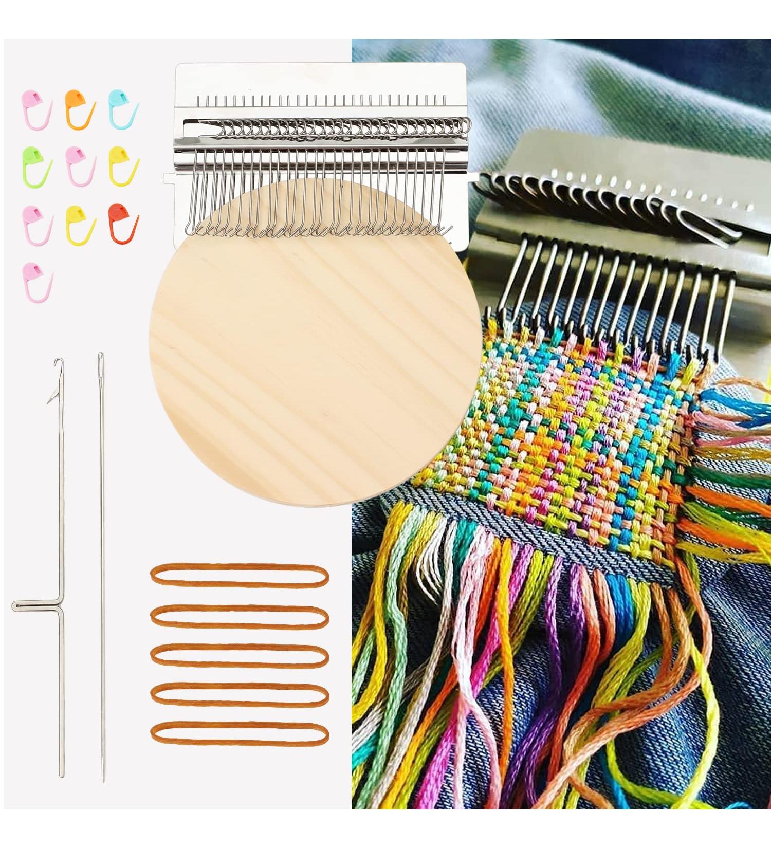 Speedweave Darning Loom - 28 Hooks Wooden Frame for DIY Weaving Repair | Household Mending Tool for Jeans, Socks, Clothes | Beginner Friendly - Buy Online on SooperMarket.com