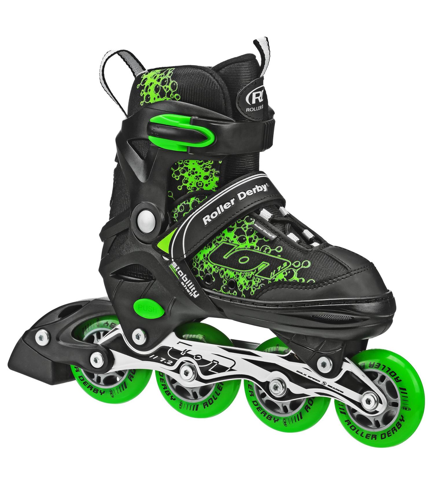 Roller Derby ION 7.2 Inline Skates | Aluminum Frames | Adjustable Sizing | Small (11-1) - Buy Online on SooperMarket.com