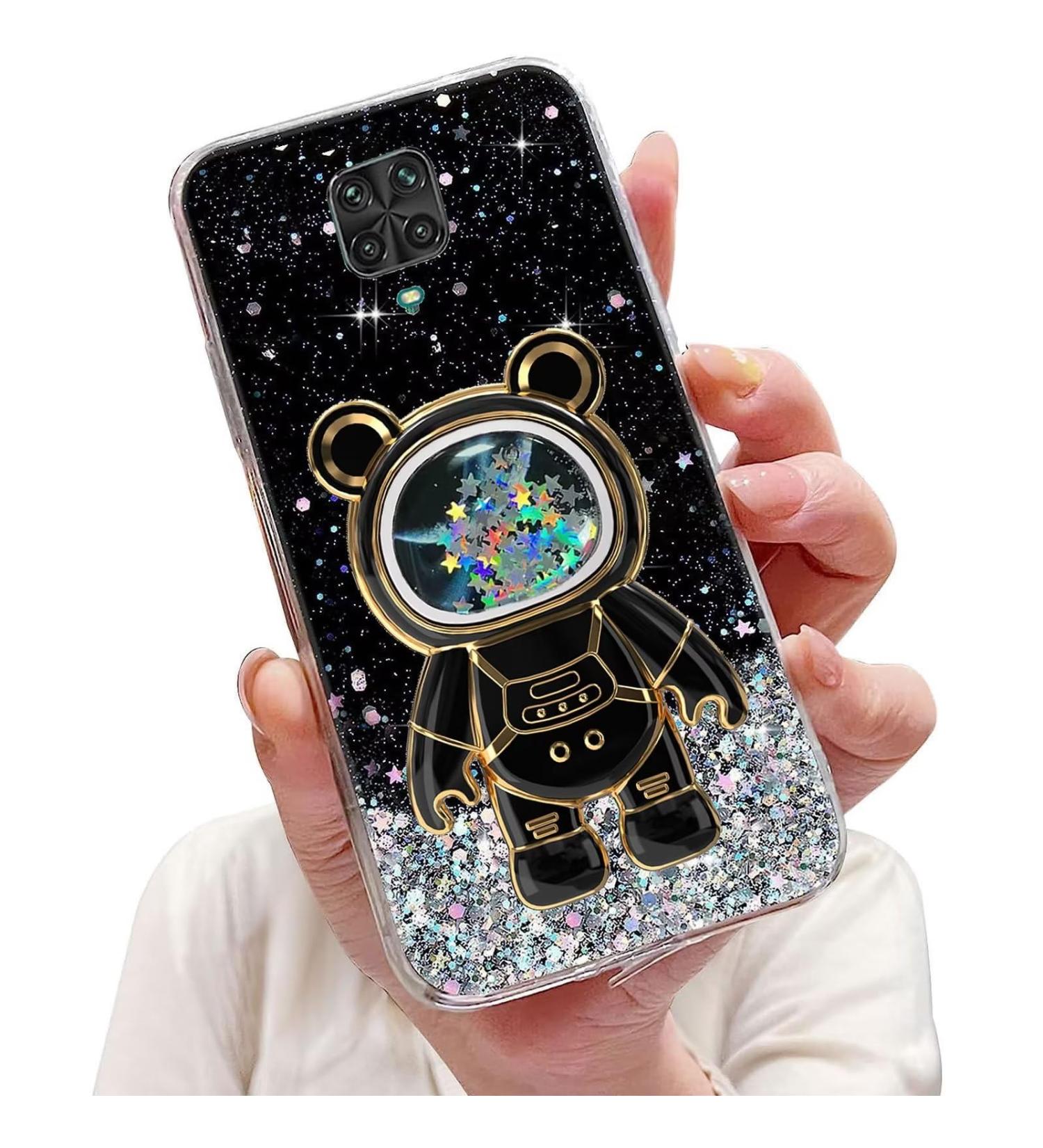 Buy Tivenfezk Nadoli Astronaut Glitter Stand Case for Xiaomi Redmi Note 9 Pro | Soft Silicone Protective Cover - Buy Online on SooperMarket.com