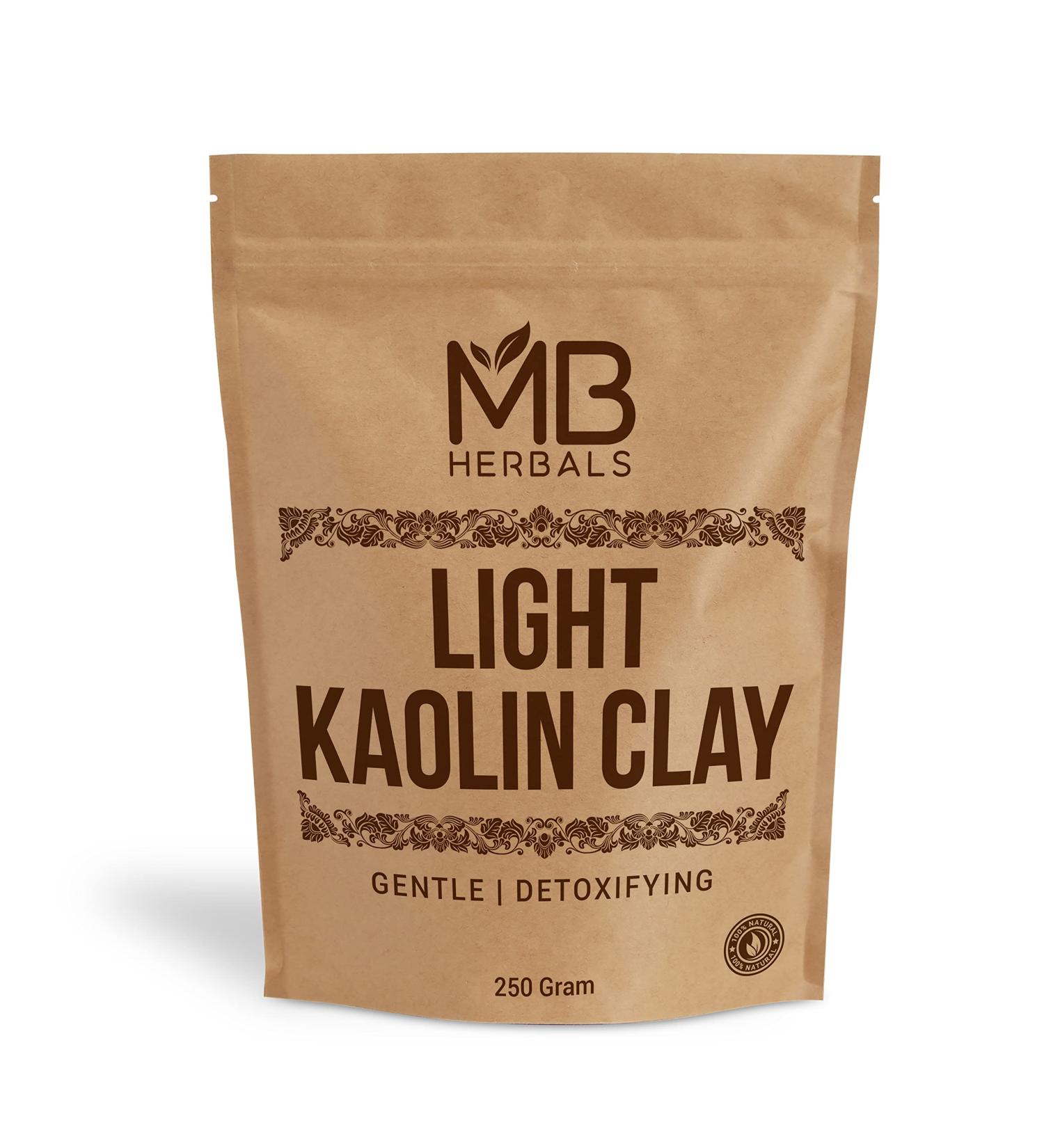 MB Herbals Light Kaolin Clay 250g (8.81oz) | Gentle Face Mask Clay - Buy Online on SooperMarket.com