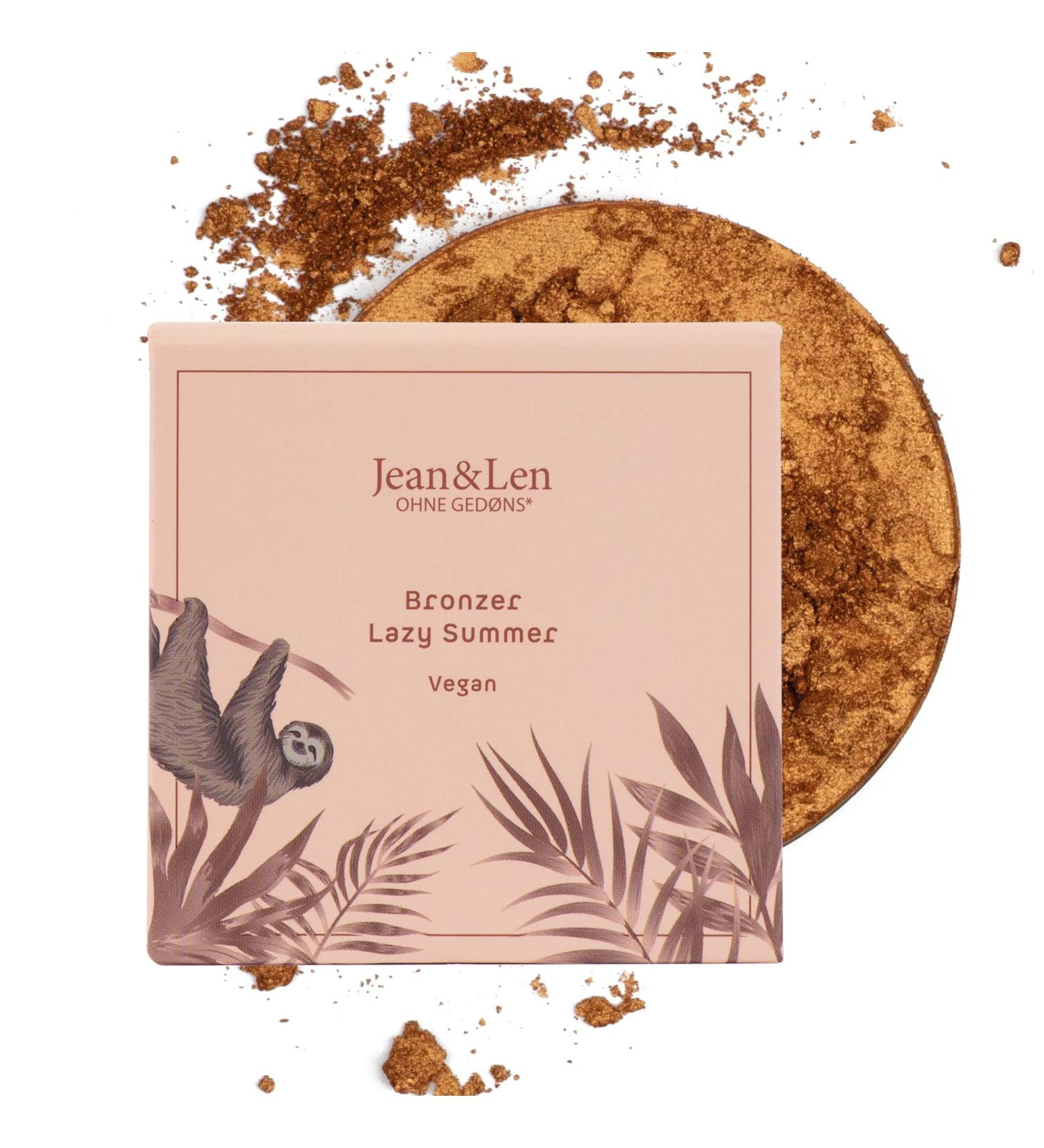 Jean & Len Bronzer Lazy Summer - Vegan Shimmering Bronzer Powder for Gentle Tan & Contouring - Paraben & Silicone Free - 8g - Buy Online on SooperMarket.com