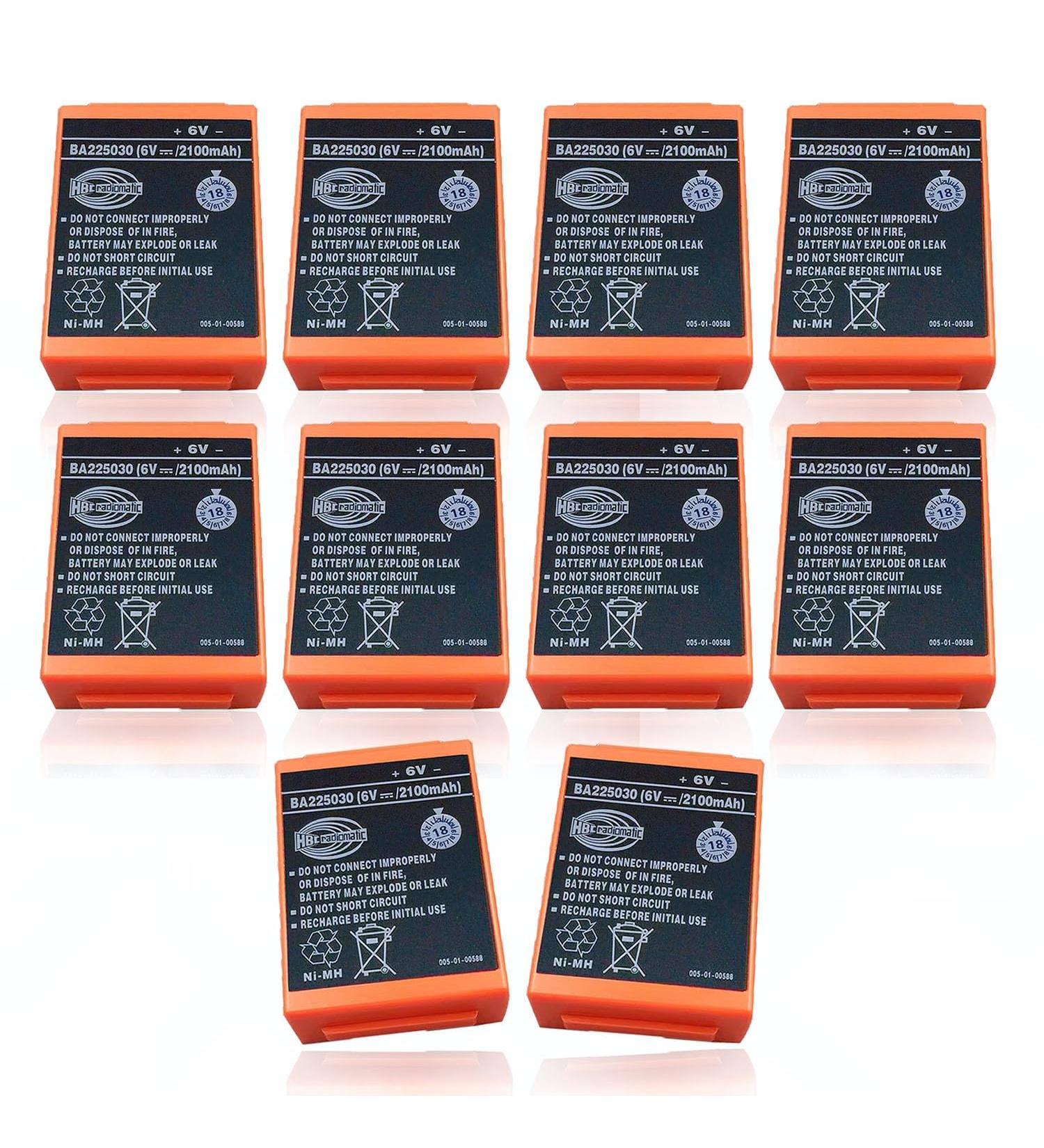 Buy 10 Pack of 6V 2100mAh HBC Radiomatic BA225030 Rechargeable Batteries for Crane Remote Control & Pump Trucks | International Shipping Available - Buy Online on SooperMarket.com