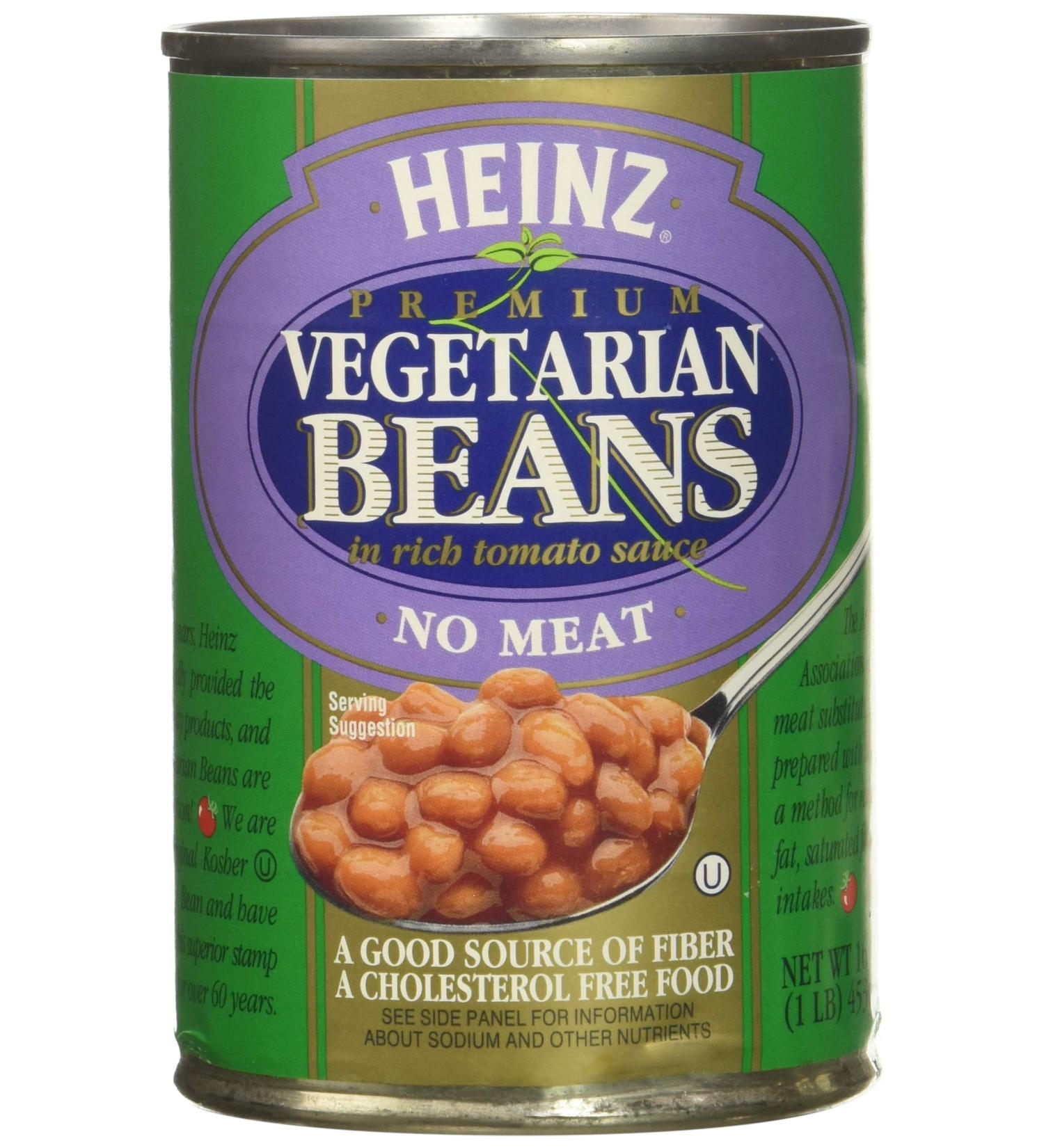 Heinz Vegetarian Beans in Tomato Sauce 16 oz 6 pk - Pack of 6 | Heinz Vegetarian Baked Beans - Buy Online on SooperMarket.com