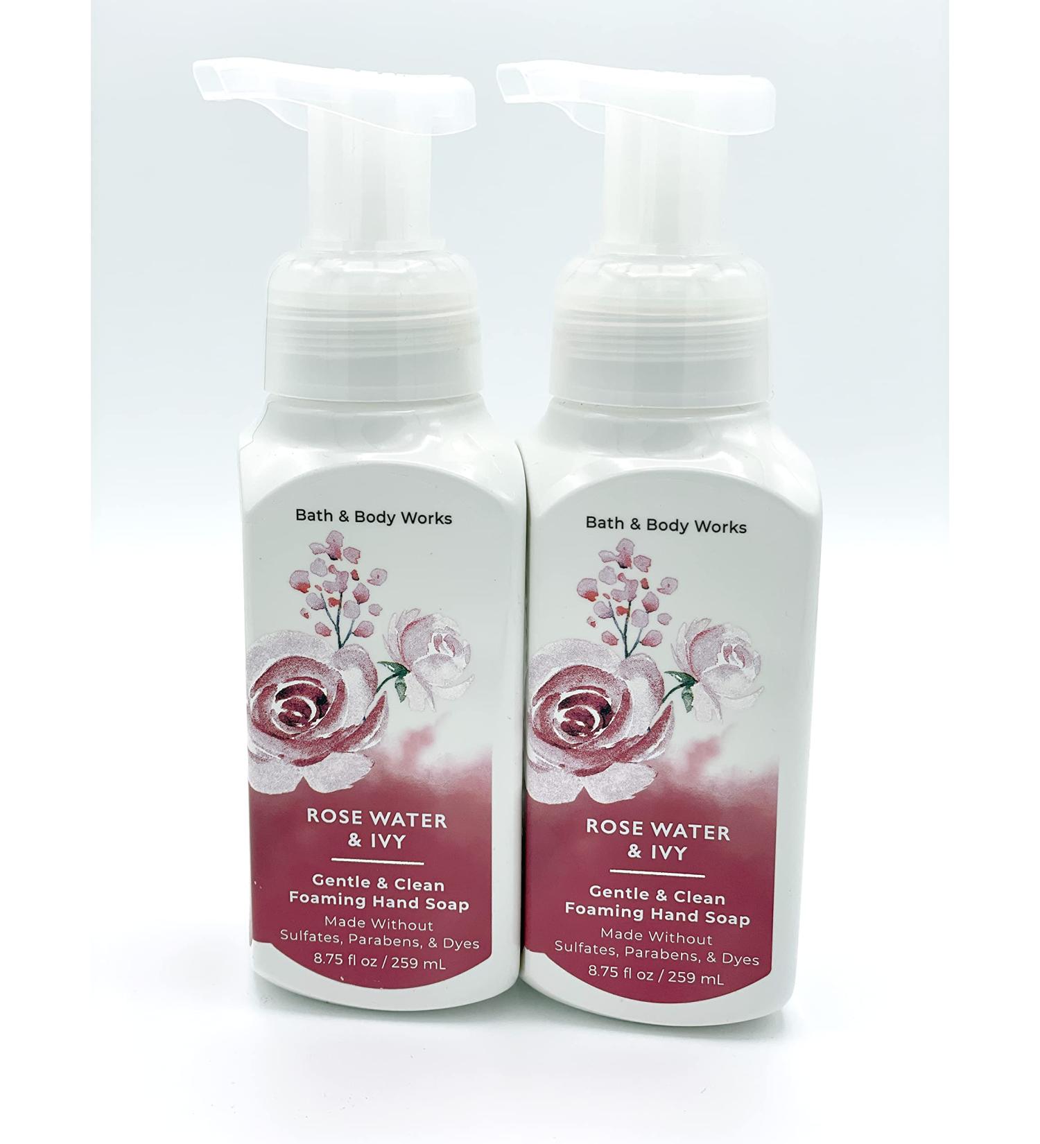 Bath and Body Works Gentle & Clean Foaming Hand Soap 8.75 fl. oz. (Rose Water & Ivy 2-Pack) Rose Water & Ivy 8.75 Fl Oz (Pack of 2)