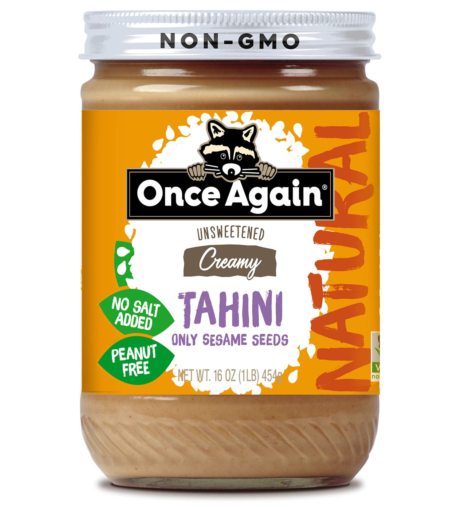Once Again Natural Sesame Tahini - 16 oz Jar (Salt Free, Unsweetened) - Buy Online on SooperMarket.com