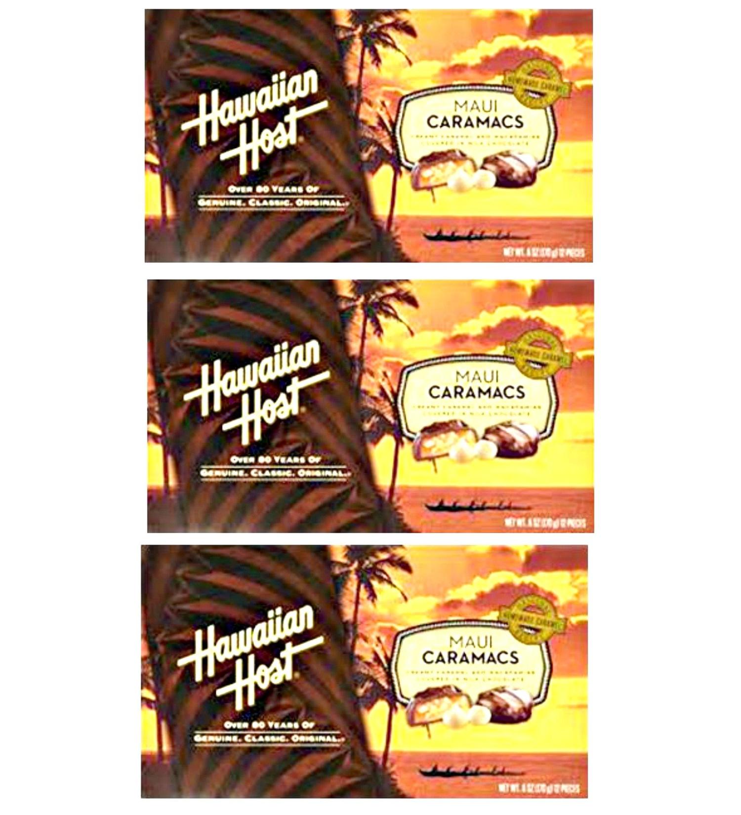 Hawaiian Host Value Pack Macadamia Nuts Maui Caramacs 3 Boxes - Buy Online on SooperMarket.com