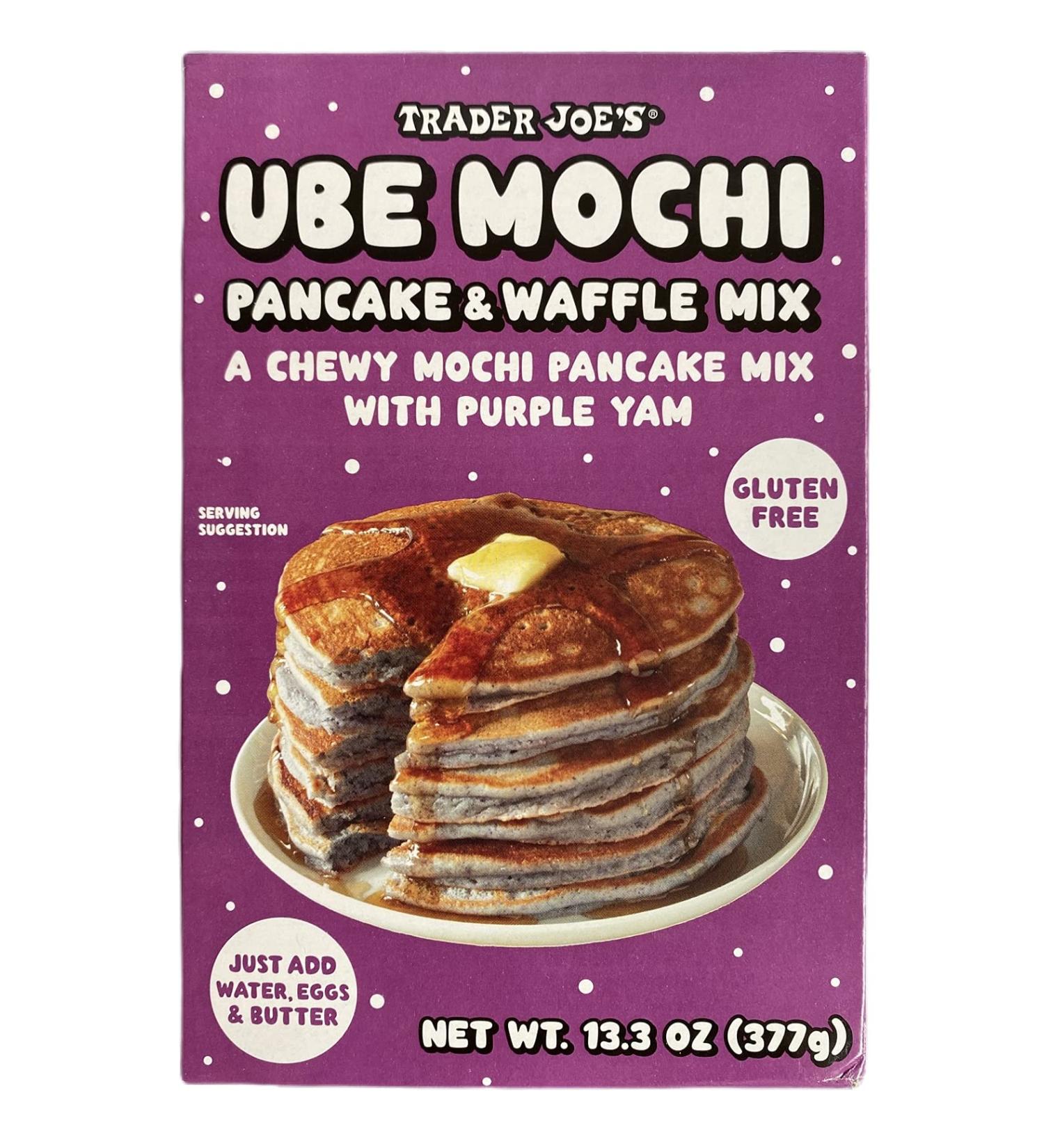 Trader Joe's Ube Mochi Pancake & Waffle Mix 13.3 oz - Delicious Purple Yam Flavor - Buy Online on SooperMarket.com