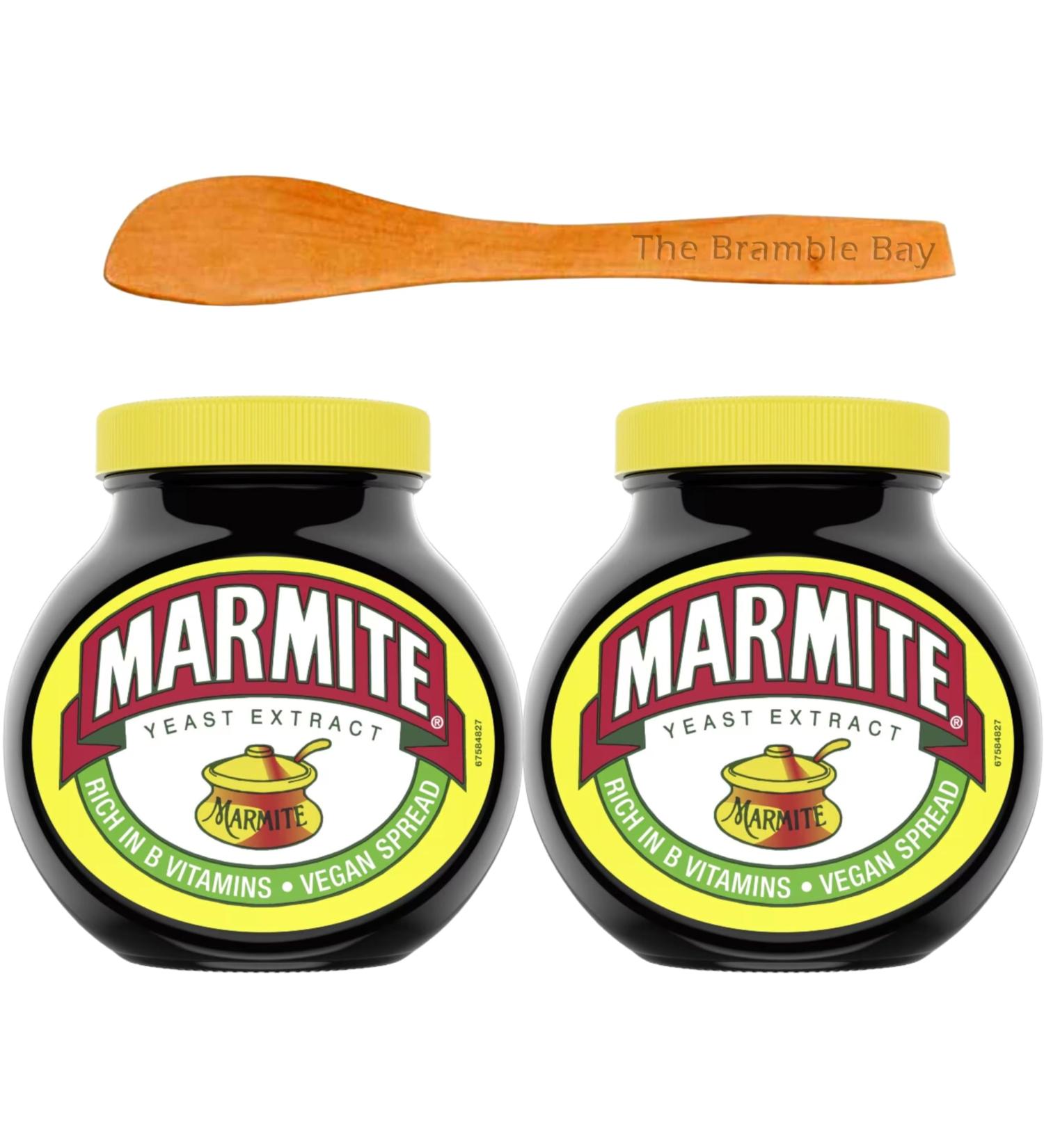 Yeast Extract Bundle contains Marmite Pack of 2 X 500g Wooden Spreader - Buy Online on SooperMarket.com