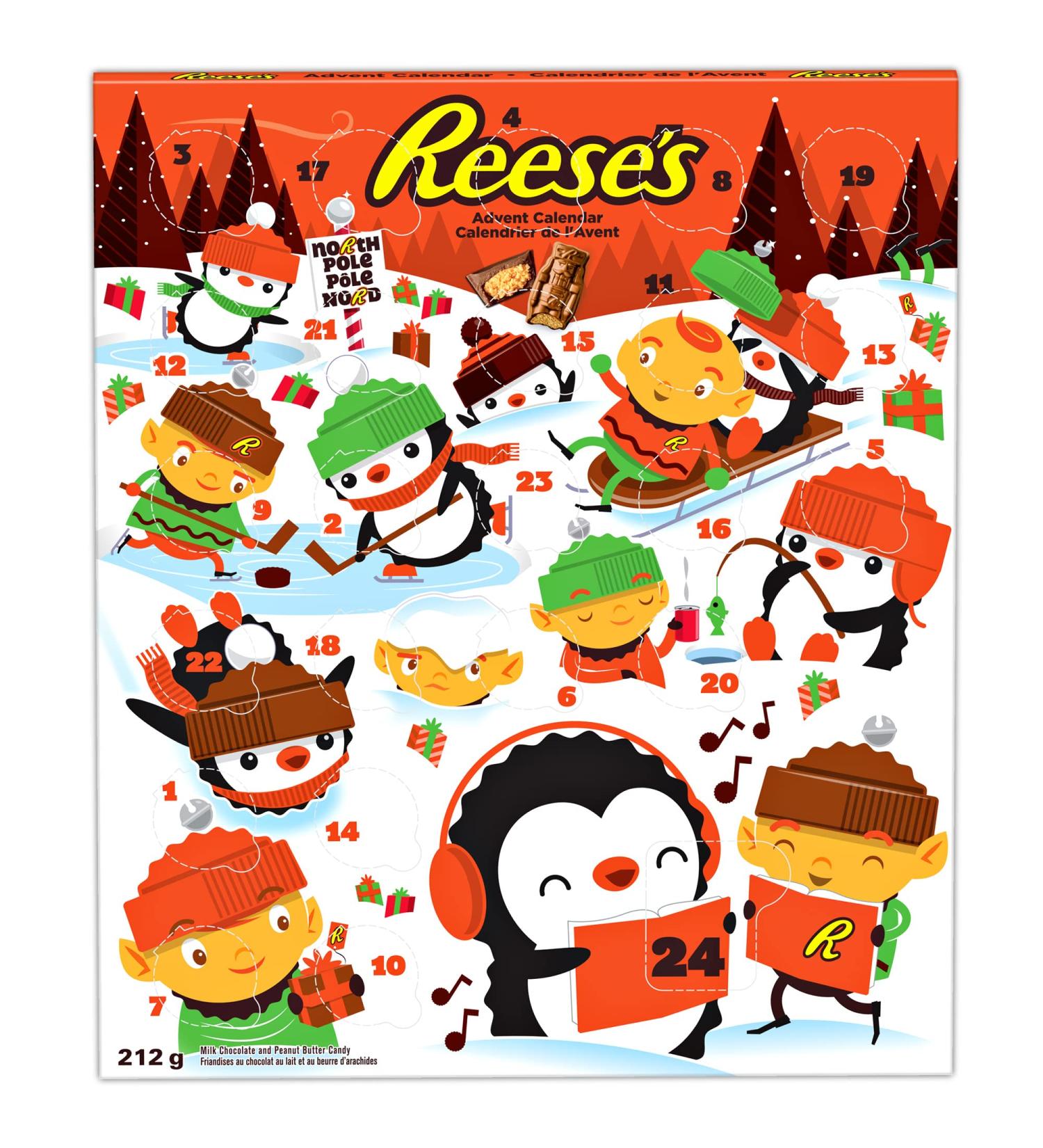 Reese's Peanut Butter & Milk Chocolate Advent Calendar 2024 - Christmas & Holiday Chocolate Assorted Candy for Christmas 212g - Buy Online on SooperMarket.com
