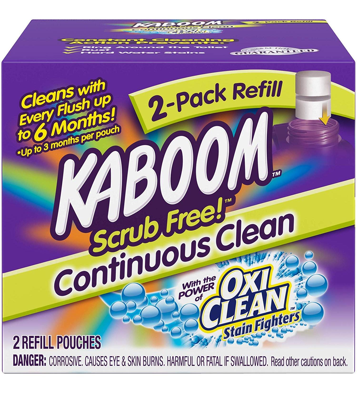 Scrub Free! Continuous Clean Toilet Cleaning Refill 2 Pack (4 Boxes of 2 Pack Refill)