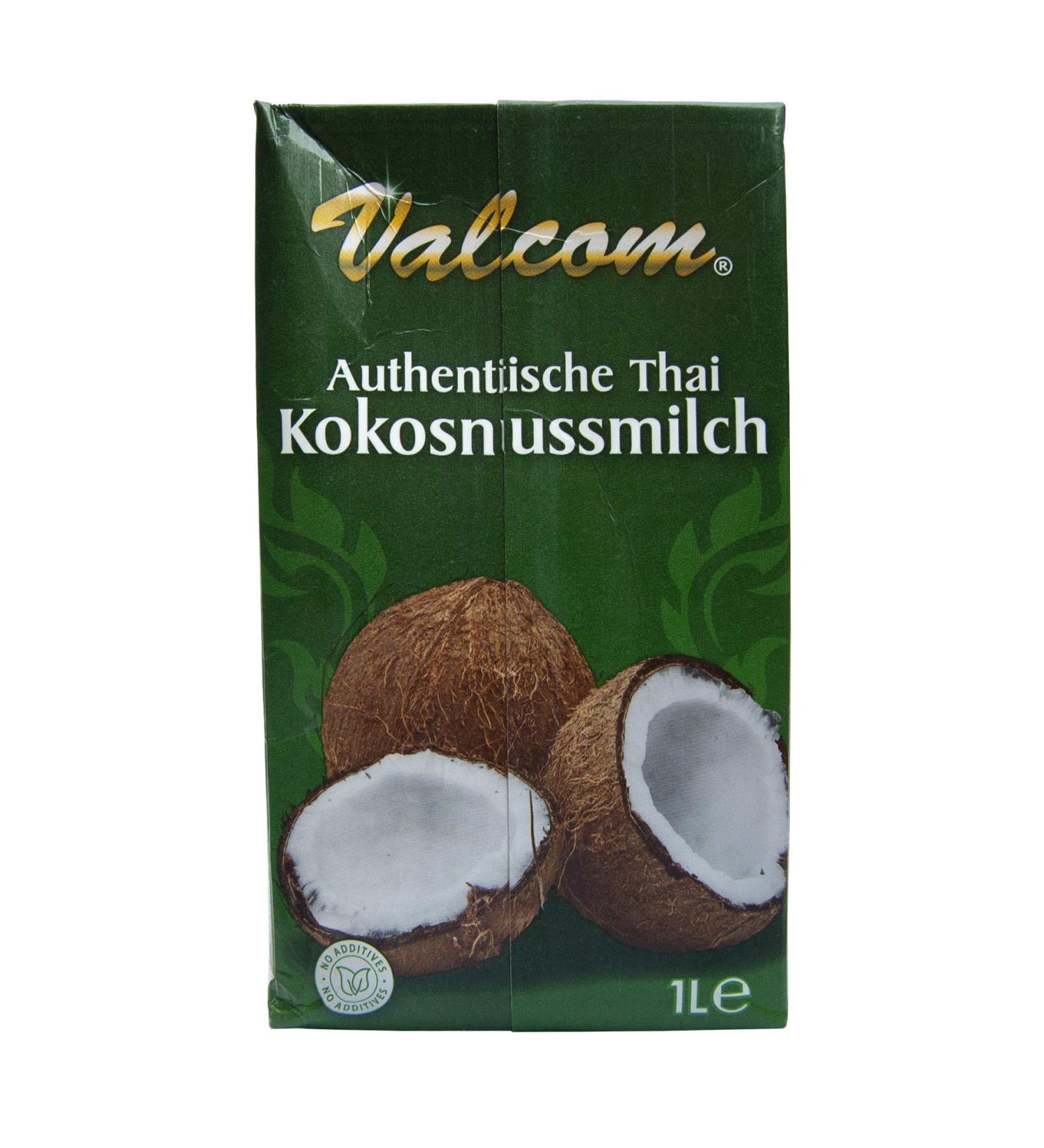 Valcom Premium Thai Coconut Milk 12x1L (Pack of 12) no additives 1 l (Pack of 12)