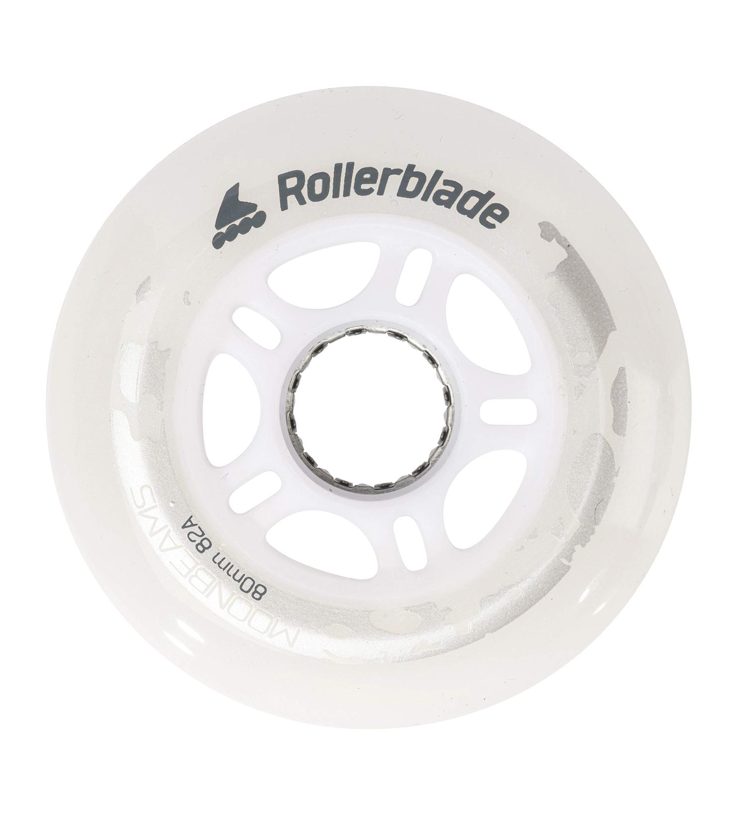 Rollerblade Moonbeam 80mm/82A LED Wheel 4-Pack - White - Buy Online on SooperMarket.com