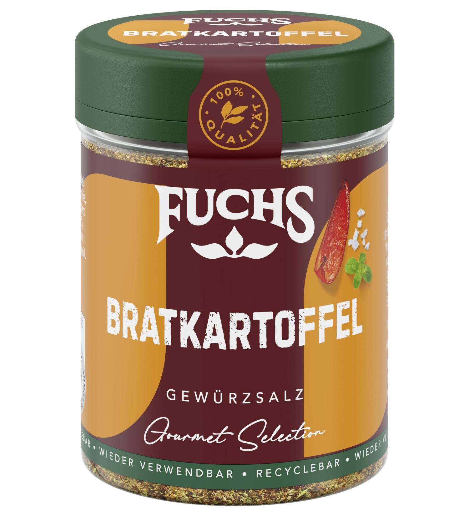 Fuchs Gourmet Selection Fried Potato Spice Salt - Vegan Seasoning for Frying & Oven Potatoes Refillable 70g - Buy Online on SooperMarket.com