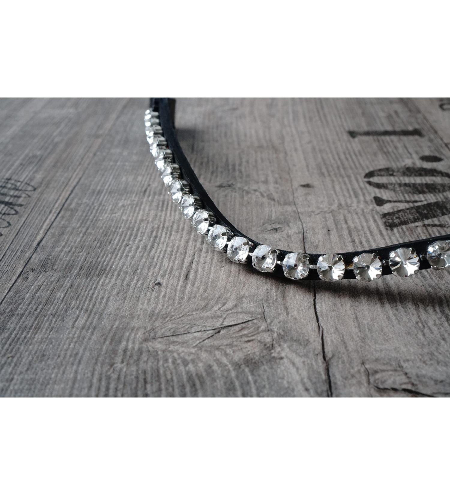 Generic browband with large stones Warmblood Thoroughbred Warmblood XL (Warmblood 43 cm crystal) Warmblood 43 cm crystal