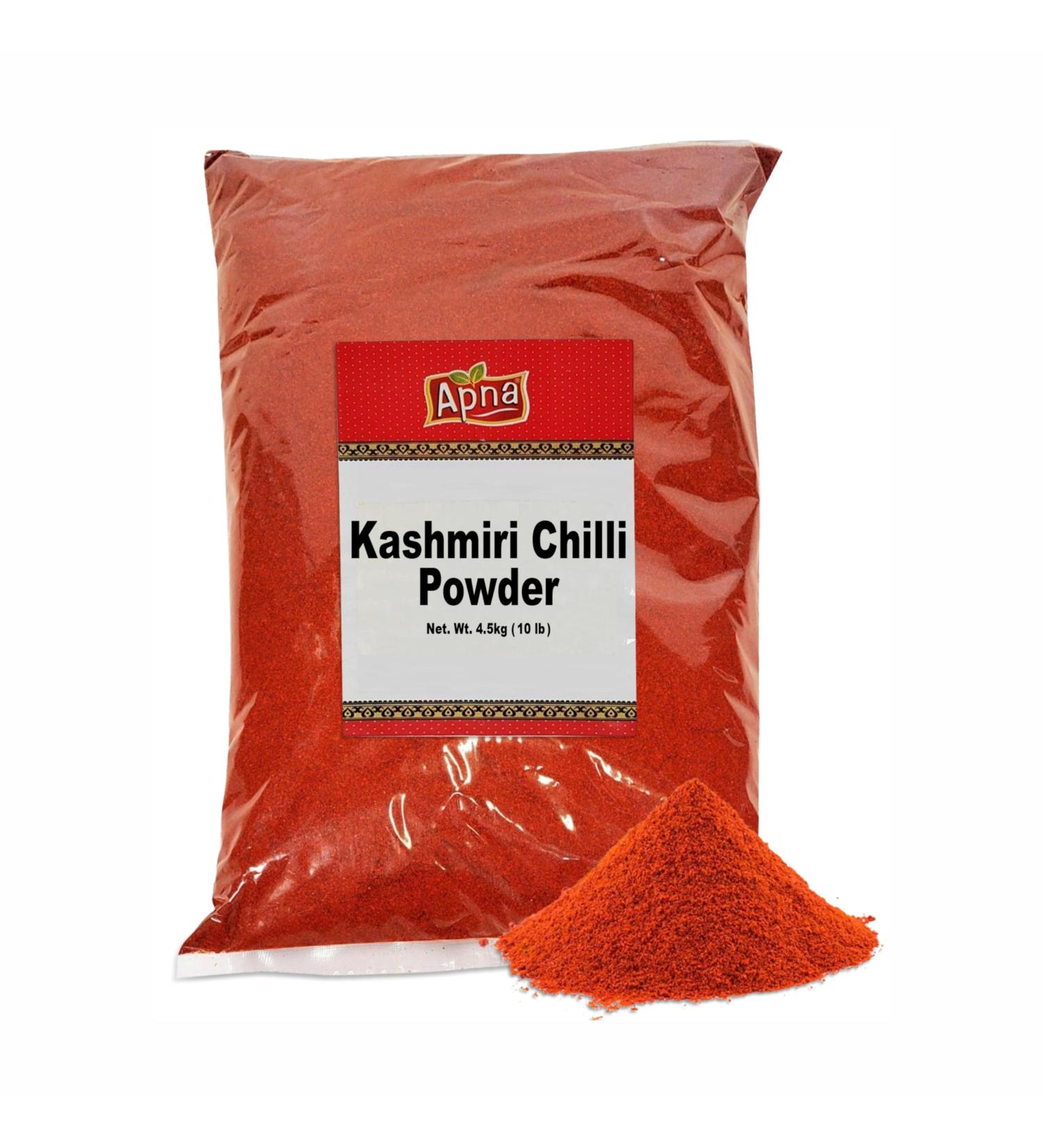 Apna Kashmiri Chili Powder 4.5 kg (10 lb) Deggi Mirch Powder (Chilli) Quality Natural Herbs and Spices for Cooking 100% Natural