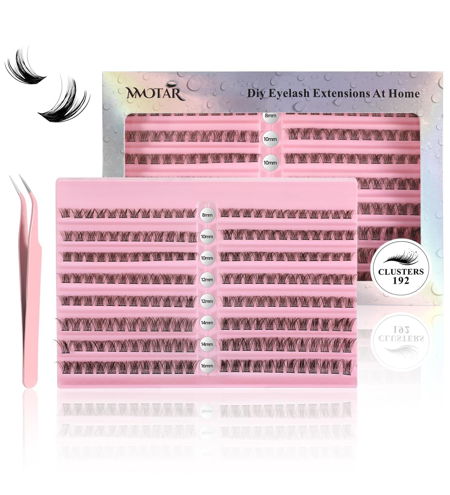 Lash Cluster Individual Eyelash - 192 Pcs Fluffy DIY Extensions | D Curl Natural Look Black False Eyelashes - Buy Online on SooperMarket.com