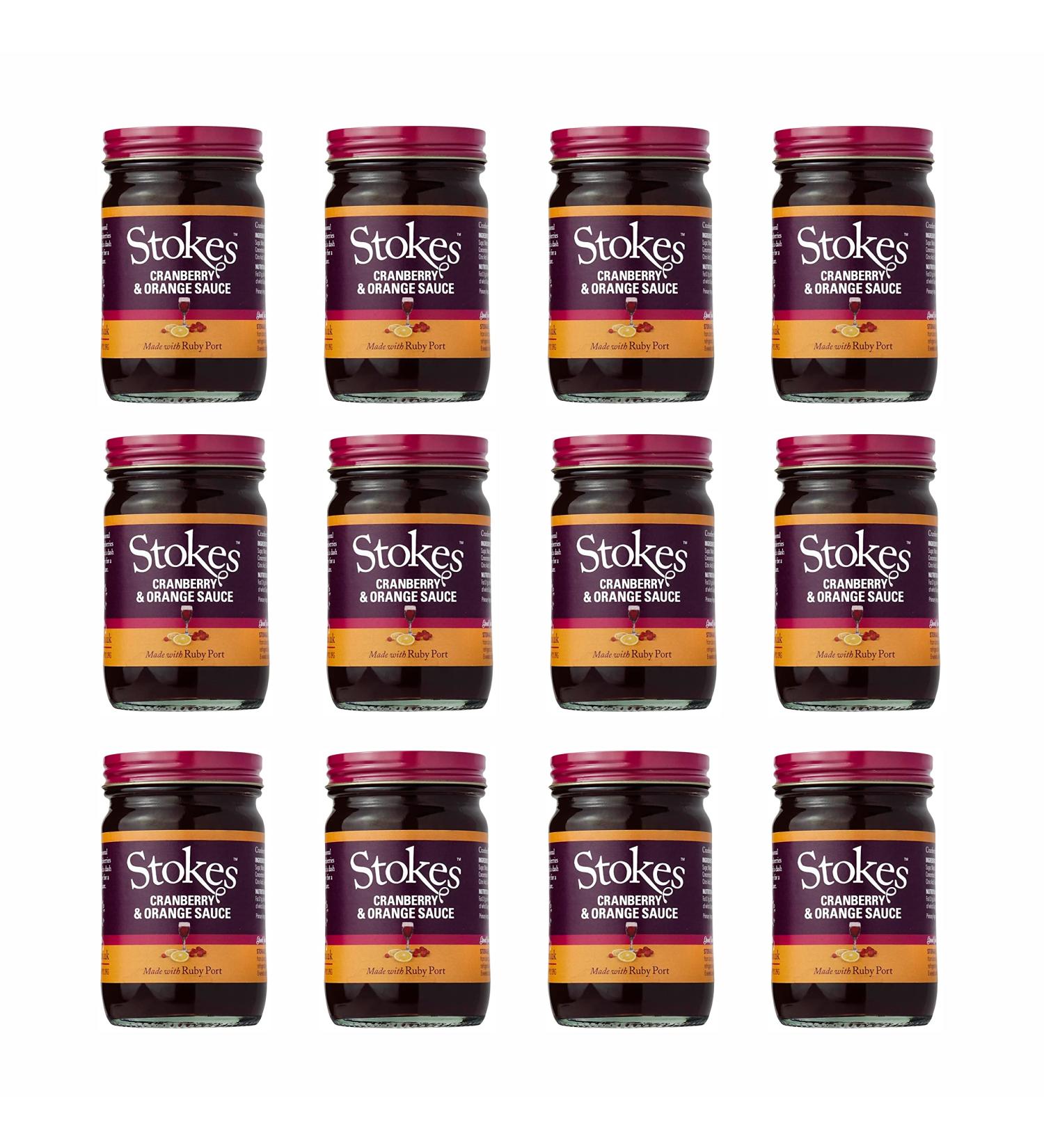 Stokes Cranberry & Orange Sauce with Ruby Port 215g - Pack of 12