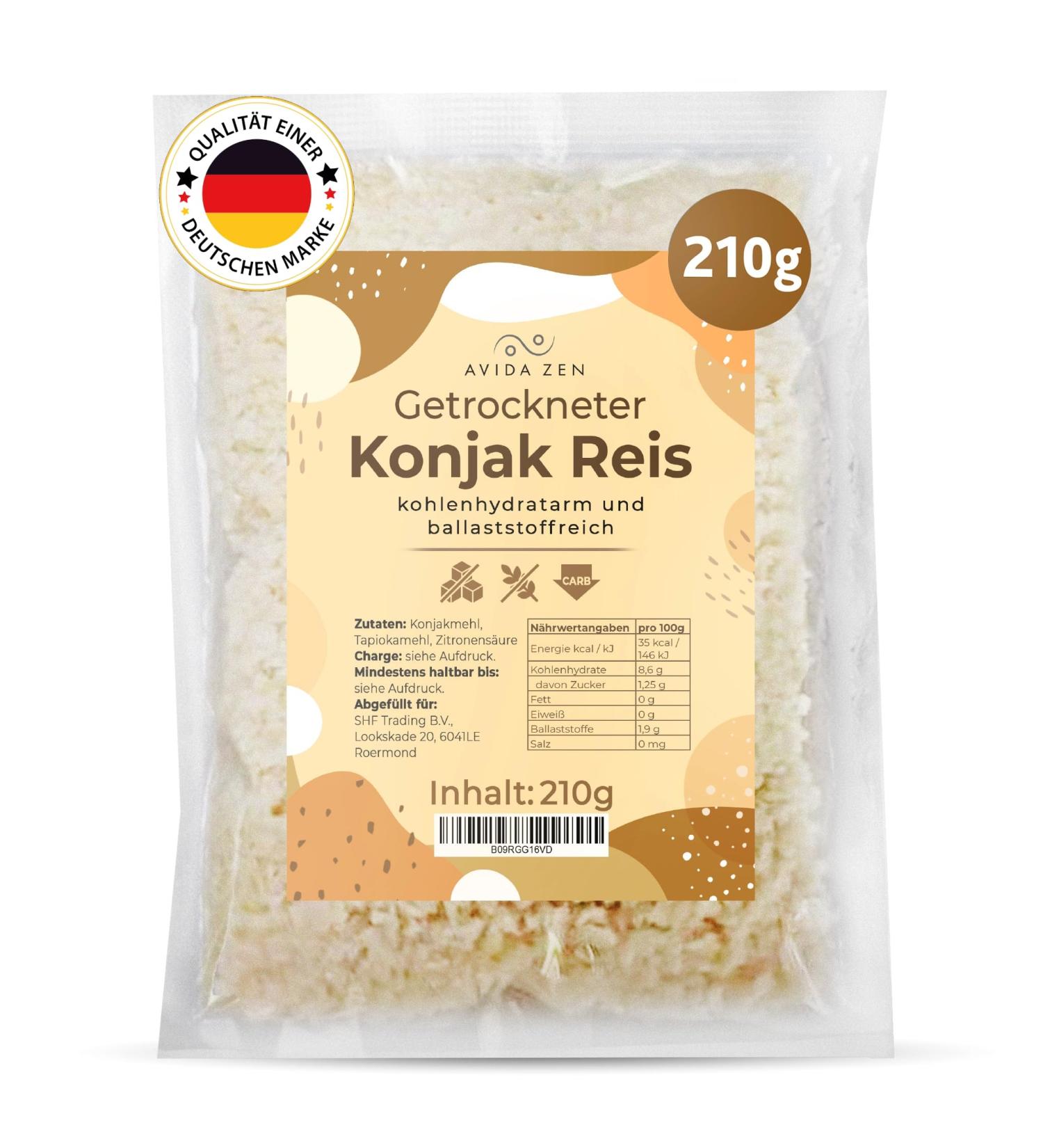 Buy Konjac Rice - Zero Carb Low-Calorie Shirataki Rice (210g) | Gluten-Free Vegan & Keto-Friendly - Fiber Kingdom - Buy Online on SooperMarket.com