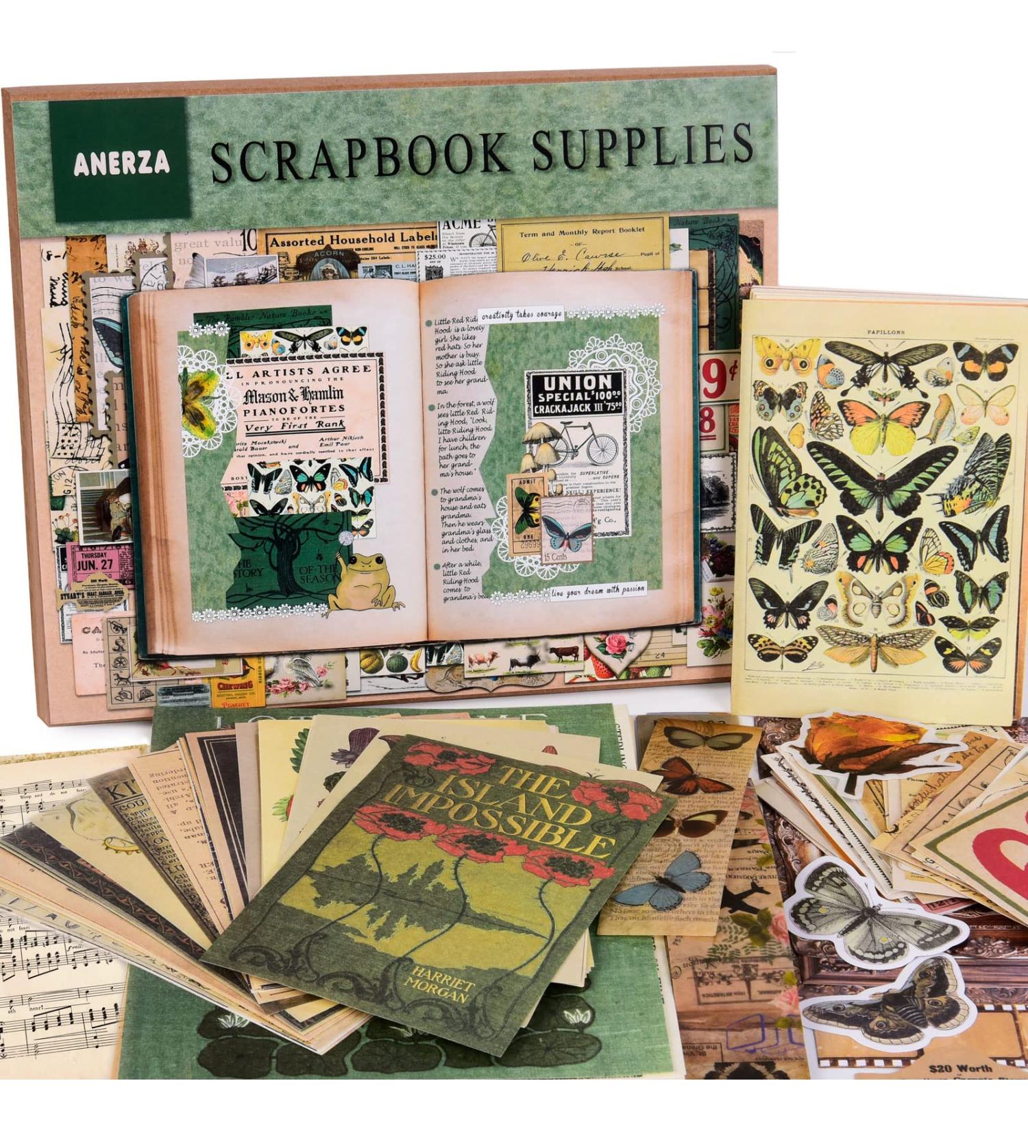 ANERZA 531 PCS Vintage Scrapbooking Supplies Stickers  Aesthetic Scrapbook Paper Art Journaling Kit for Bullet Journals  Ephemera for Junk Journal  Washi Stickers  Cottagecore Decoupage for Adults - Buy Online on SooperMarket.com