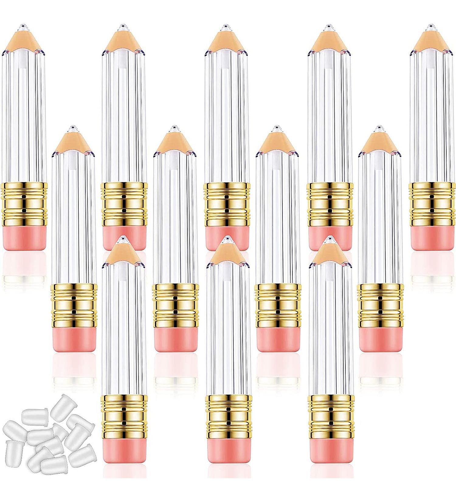 20-Piece Empty Pencil Lip Gloss Tubes | Clear Lip Balm Containers | DIY Mini Refillable Lip Oil Bottles | Mother's Day Gift for Women and Girls - Buy Online on SooperMarket.com