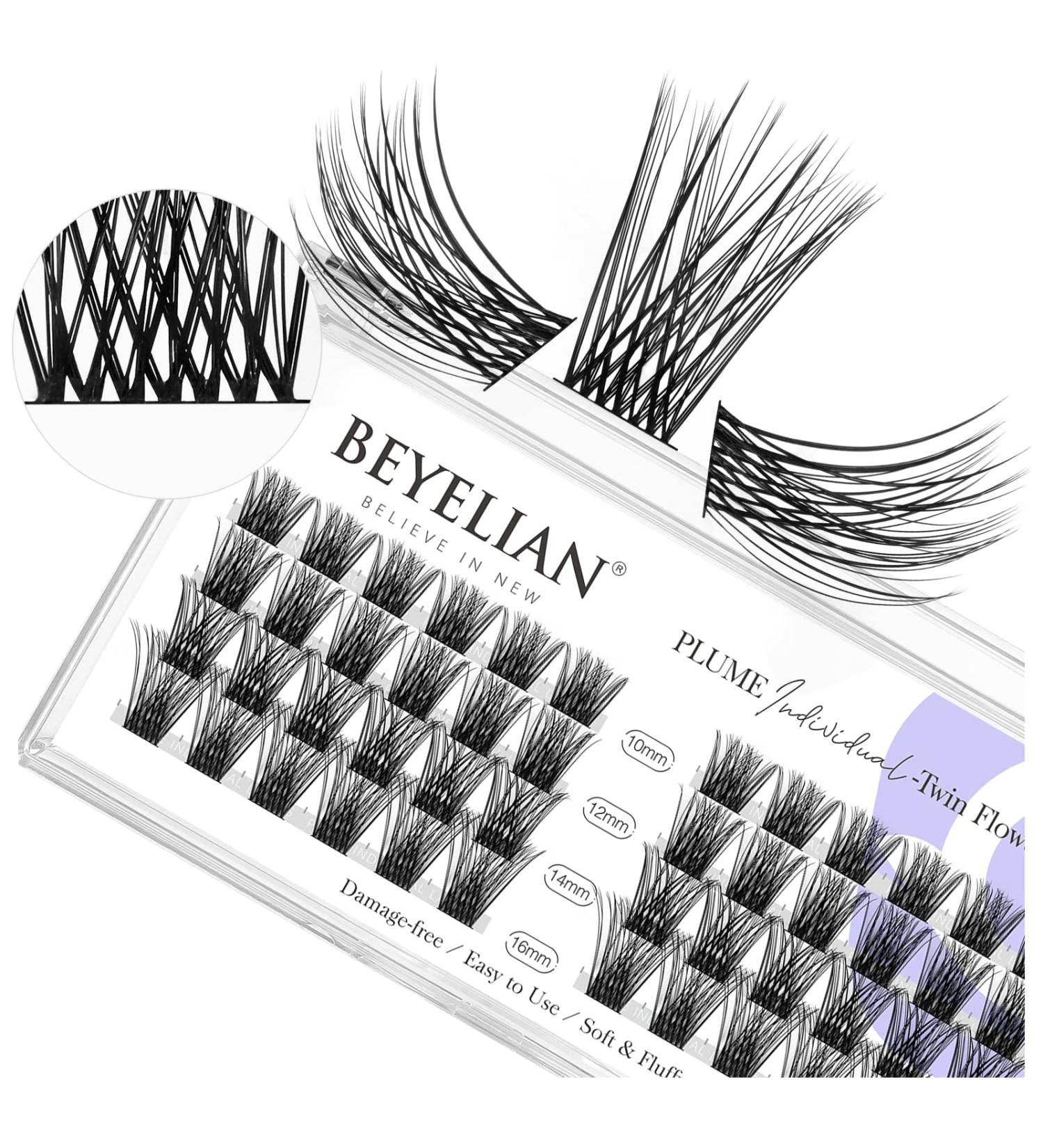 BEYELIAN DIY Individual Cluster Lashes 48pc Set - Natural Look, Reusable, Super Thin Band, Glue Bonded - Style3 0.07 Mix Black Band - False Eyelashes Extension for Stunning Eyes - Buy Online on SooperMarket.com
