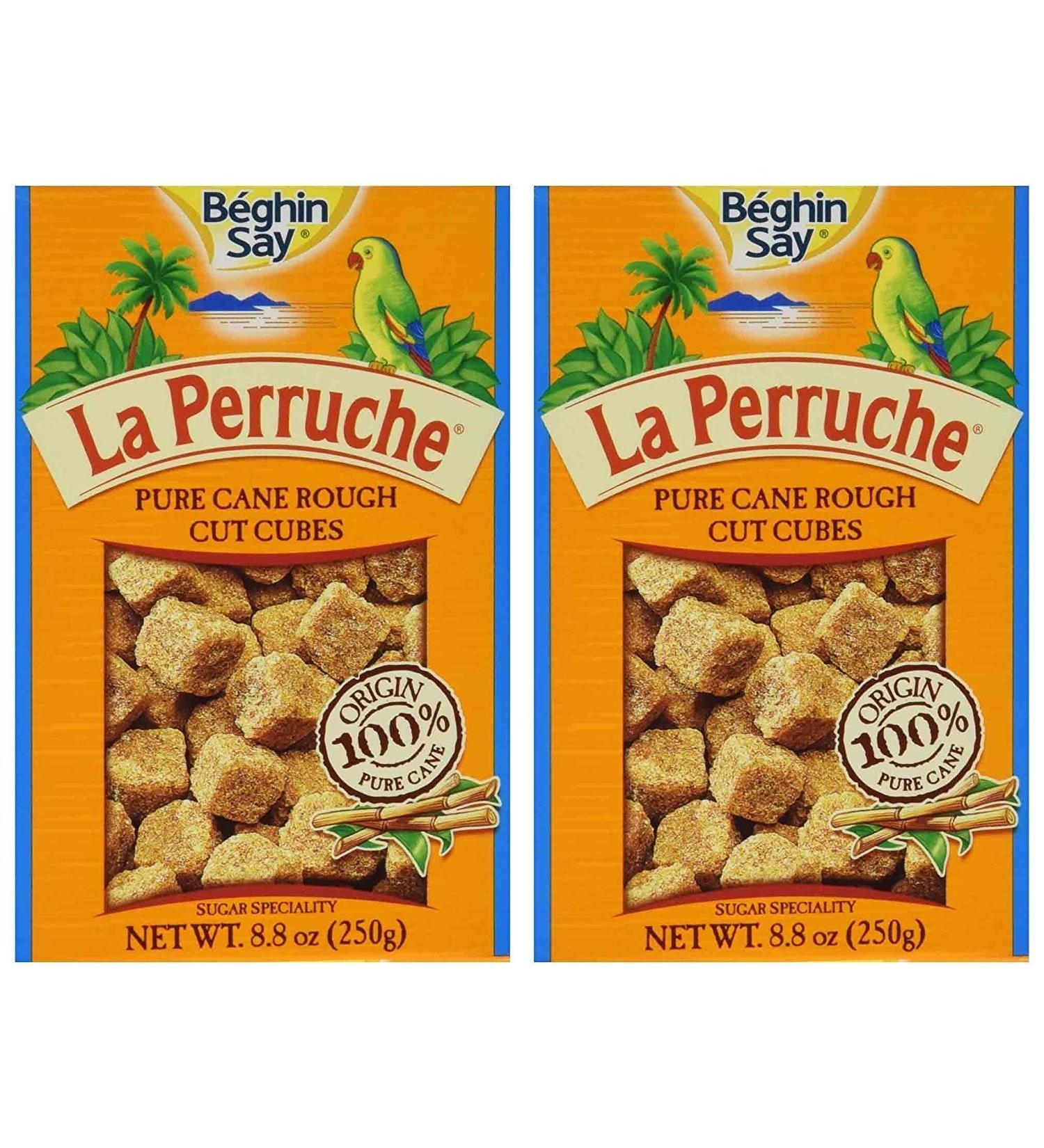 La Perruche Rough Cut Brown Sugar Cubes 8.8oz (Pack of 2) 8.8 Ounce (Pack of 2)