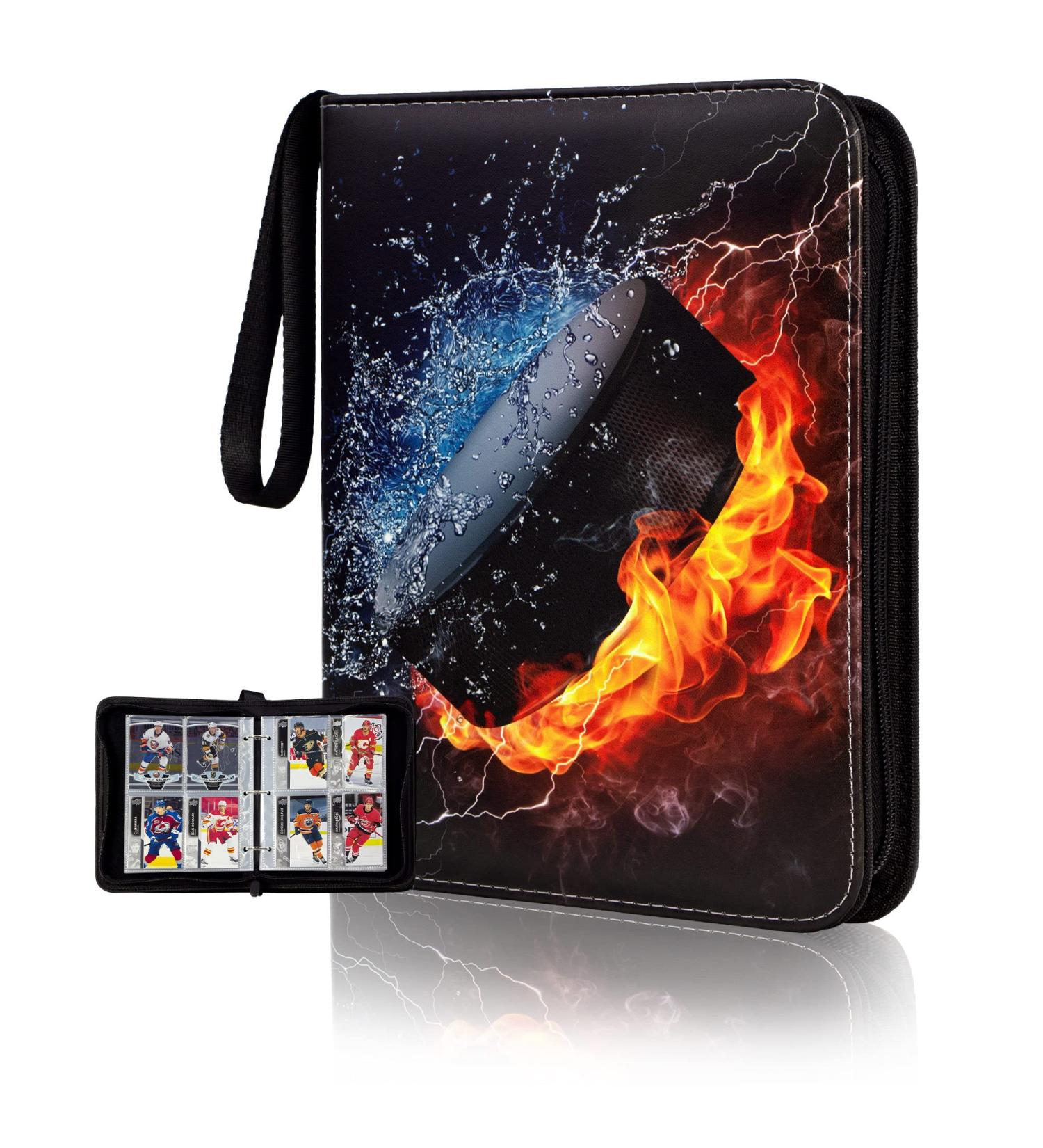 Card Binder - Ice Hockey, Trading, MTG & TCG - Yellow - Holds 400 Cards - 50 Removable Pages - Buy Online on SooperMarket.com