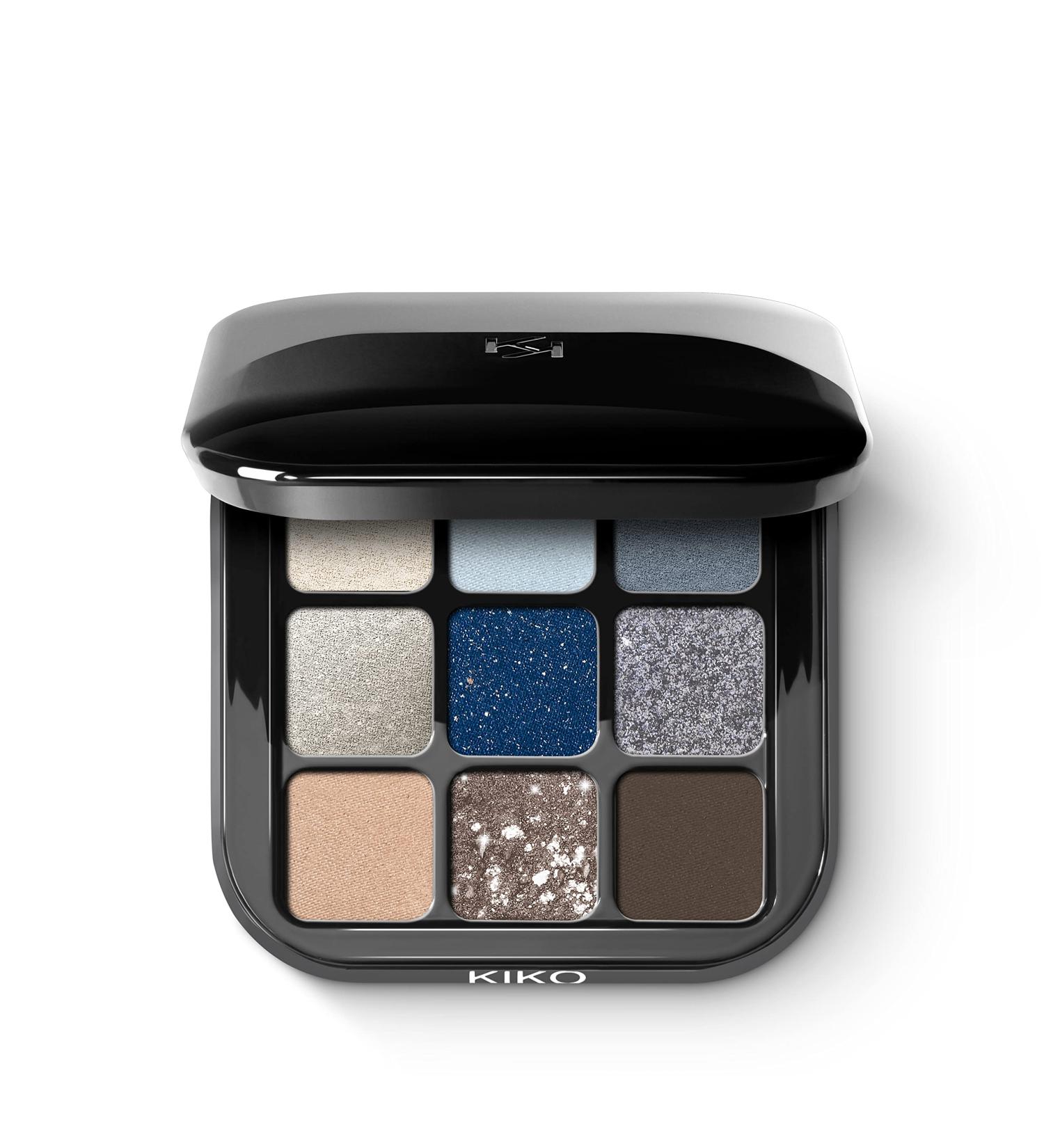 KIKO Milano Glamour Multi Finish Eyeshadow Palette 05 - 9 Shades of Blue Variations - Buy Online on SooperMarket.com