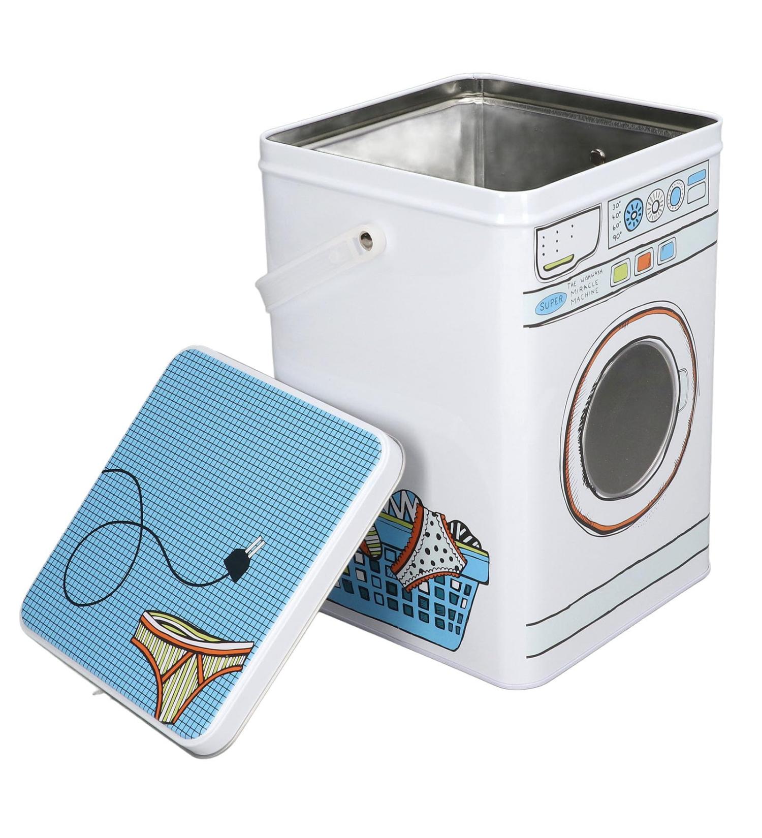 Iron Detergent Container Large Capacity Perspective Window Washing Machine Shape Multifunctional Storage Box for Tapes Stationery Socks - Buy Online on SooperMarket.com