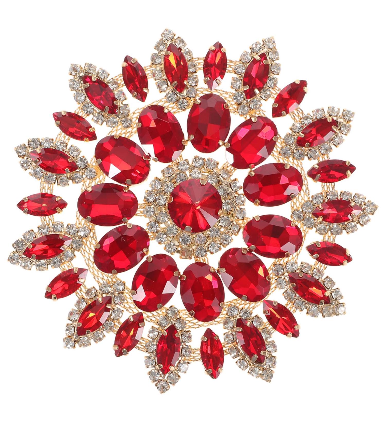 EXCEART Diy Rhinestone Decor Banner for Coat Clothing Garment Patches Accessories Bottom Hat Creative Red 1X10.8X10.8CM - Buy Online on SooperMarket.com
