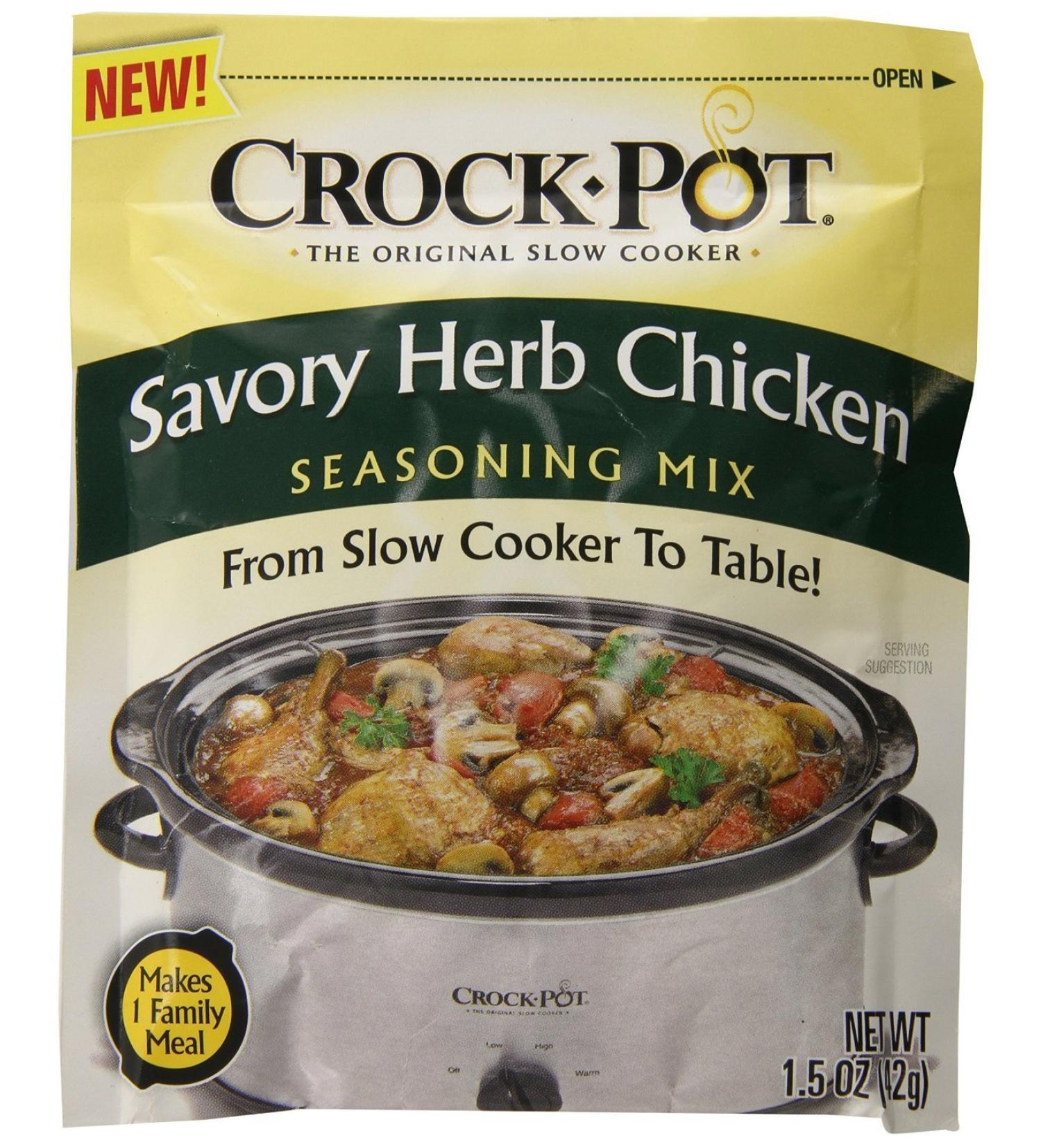 Crock Pot Savory Herb Chicken Seasoning Mix (Pack of 4) 1.5 oz Packets