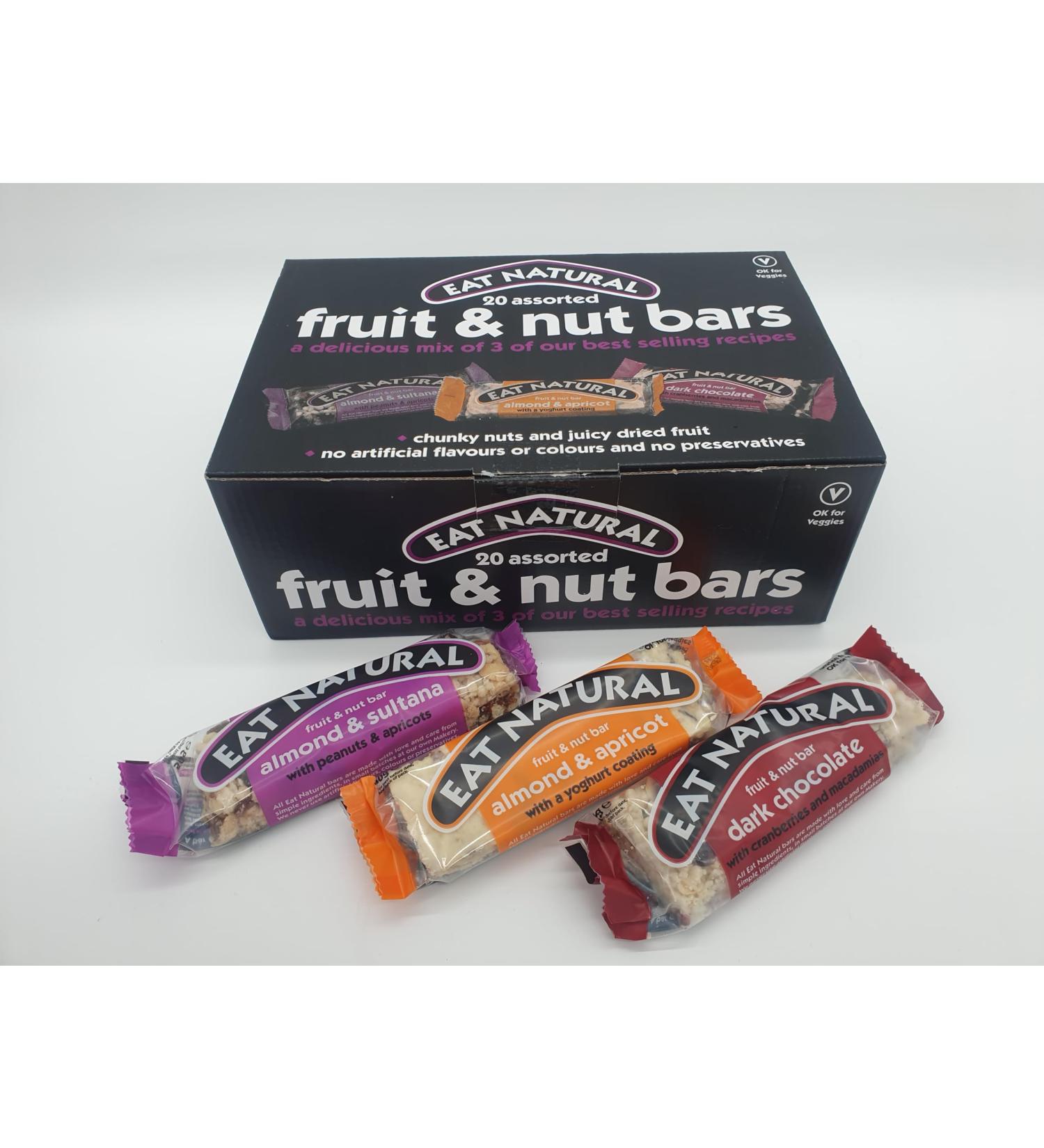 Eat Natural Fruit and Nut Bars 20 Packs Of Fruit & Nut Cereal Bars 6x Cranberries & Macadamias 7x Almons & Sultana 7x Almond & Apricot - Buy Online on SooperMarket.com