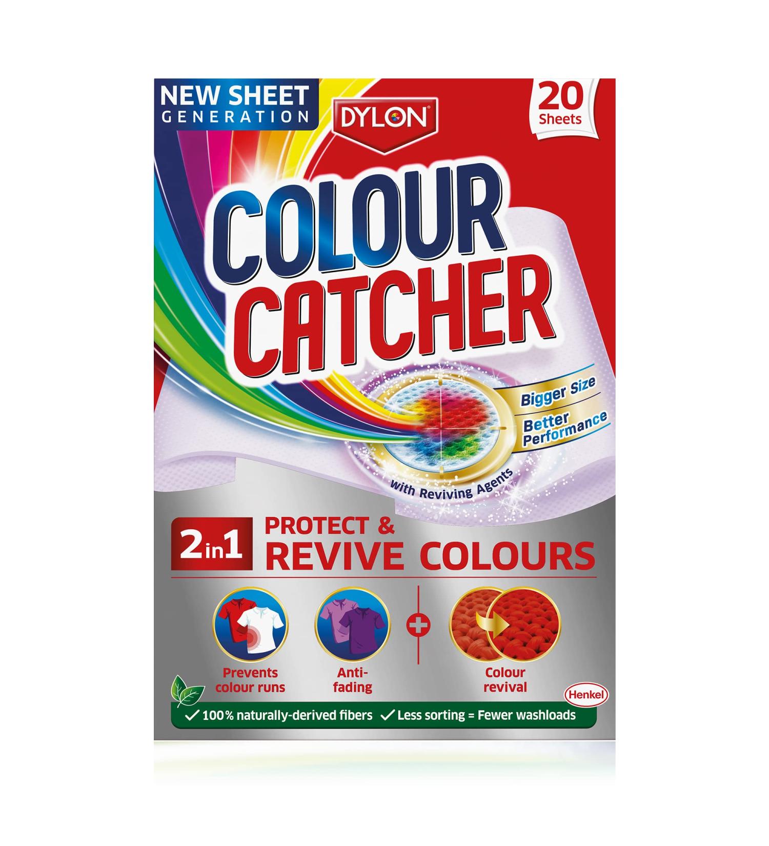 Colour Catcher Premium 2in1 Protect & Revive Laundry Sheets Prevents Colour Run Accidents and Revives Colours - 20 Sheets Unscented 1 count (Pack of 20) - Buy Online on SooperMarket.com