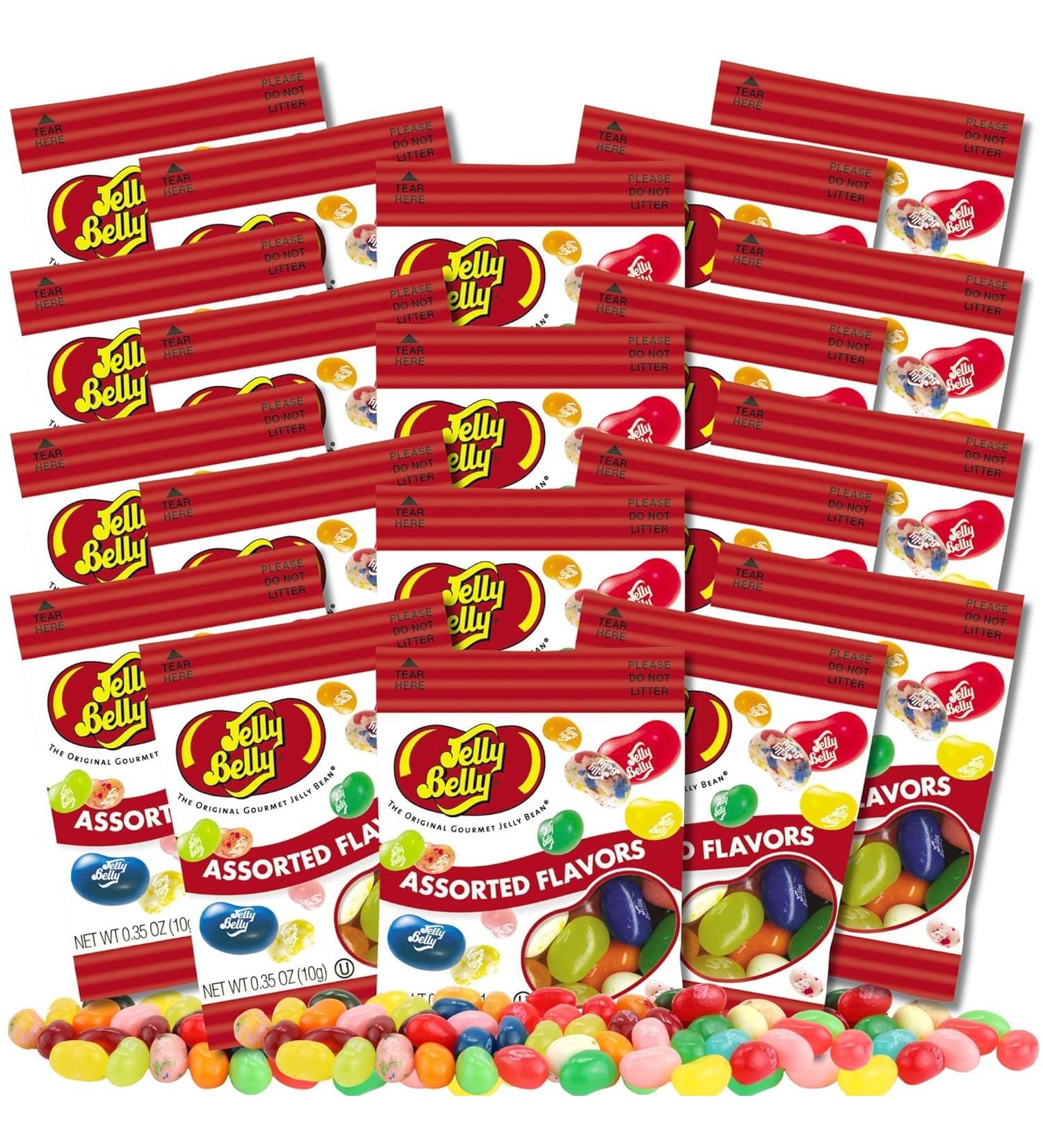 Jelly Belly 20-Pack Assorted Flavours Jelly Beans - Christmas & Holidays Candy - Vegan Candy Dairy Free Snacks Kosher Candy Gluten Free Bulk Candy Stocking Stuffers for Teens - Buy Online on SooperMarket.com