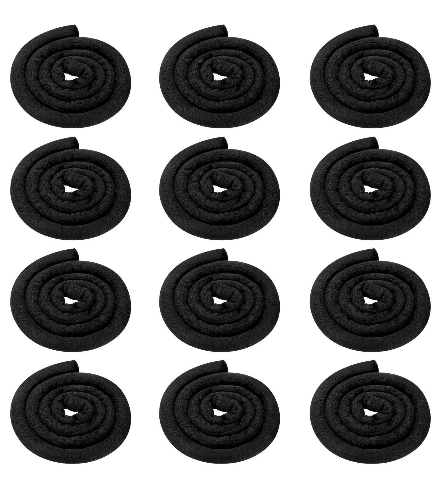12 Spiral Lock Hair Tie for Dreadlocks & Thick Curly Hair - Bendable Iron Wire Ponytail Holder in Black - Buy Online on SooperMarket.com