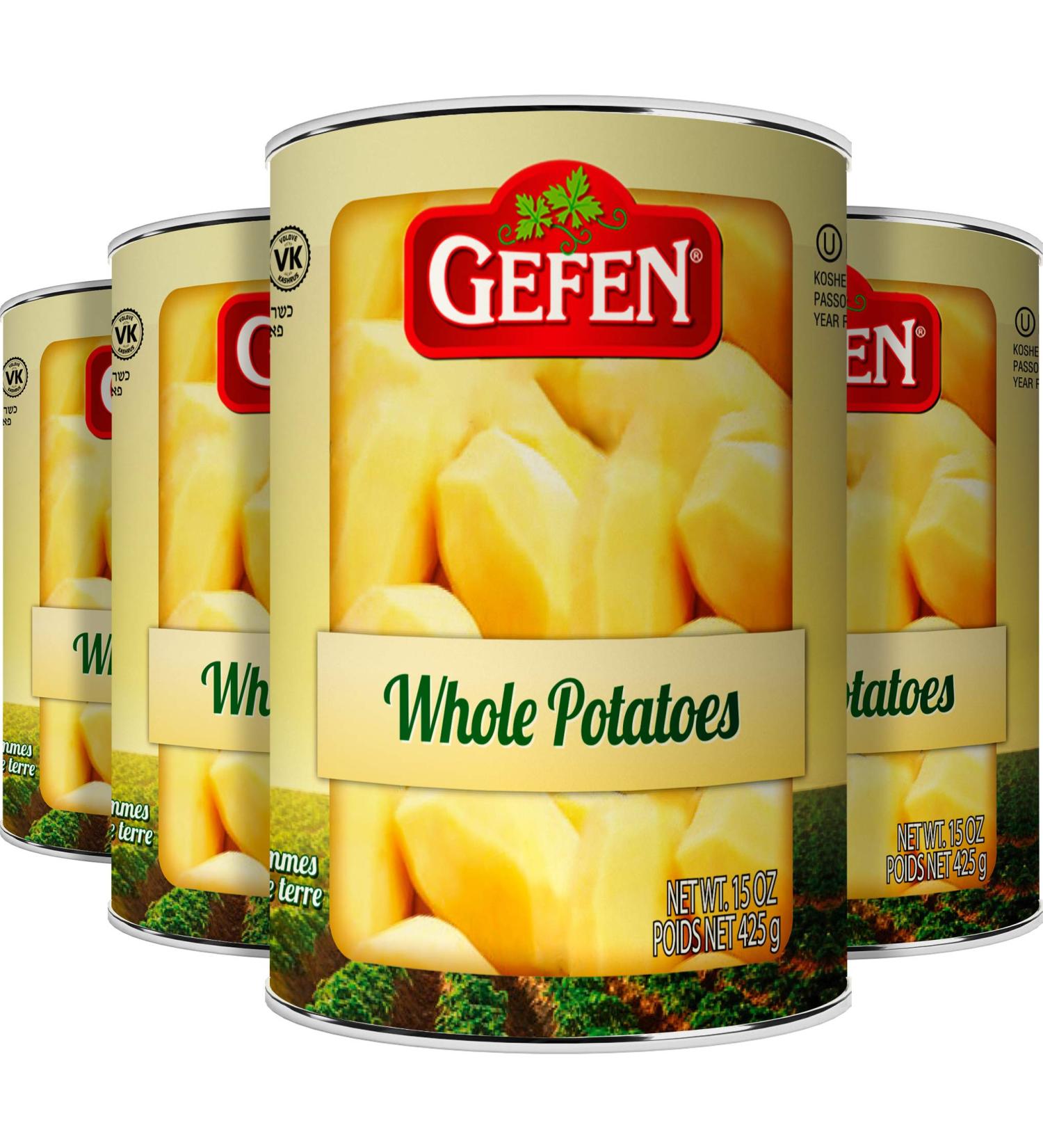 Gefen Whole Potatoes 15 Oz (4 Pack) Ready To Eat! Kosher for Passover
