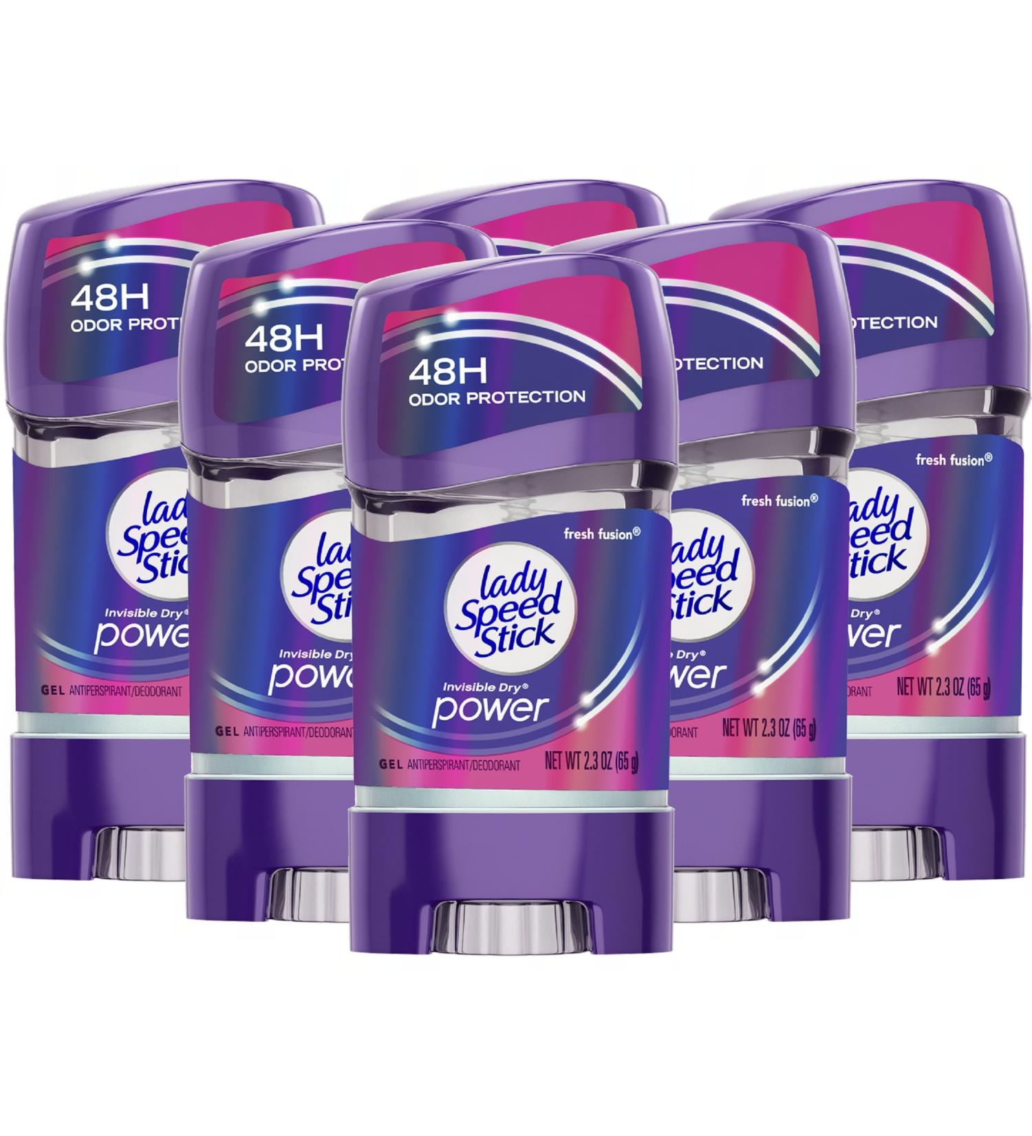 Lady Speed Stick Fresh Fusion Antiperspirant Deodorant Gel for Women - 2.3 oz (6 Pack) - Buy Online on SooperMarket.com