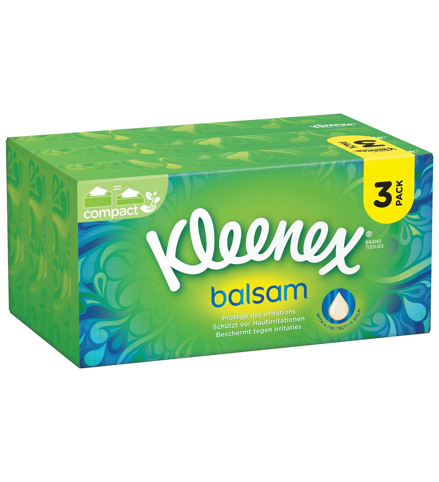 Kleenex Balsam Box of Tissues Balsam Calendula x 3