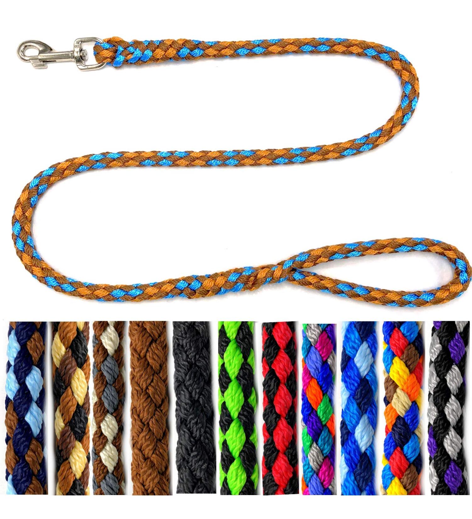 Dog linen big dogs jumbo with hand loop up to 80 kg 1m-5m selectable / Kleine / exercise line / training line very stable 17 colors (1m Hawaii (brown curry-t rkis)) 1m Hawaii (brown curry-t rkis)
