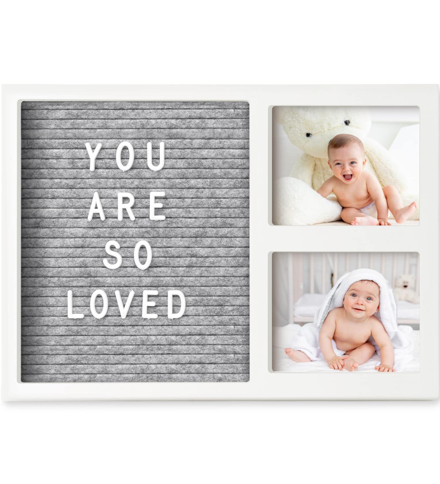 Felt Letter Board Baby Keepsake - Gender Reveal Gift - Ultrasound Picture Frame - Buy Online on SooperMarket.com