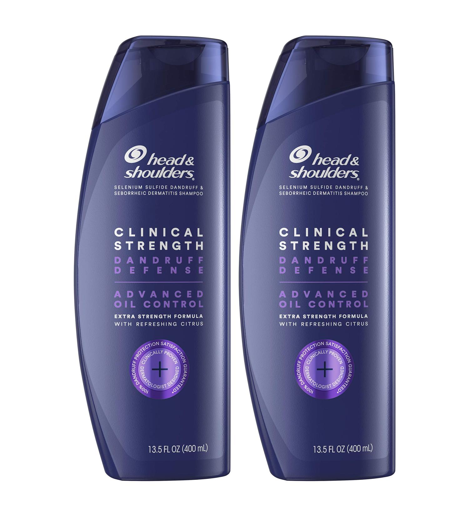 Head & Shoulders Clinical Strength Dandruff Shampoo Twin Pack - Advanced Oil Control (13.5 Oz Each) - Refreshing Citrus Scent - Buy Online on SooperMarket.com