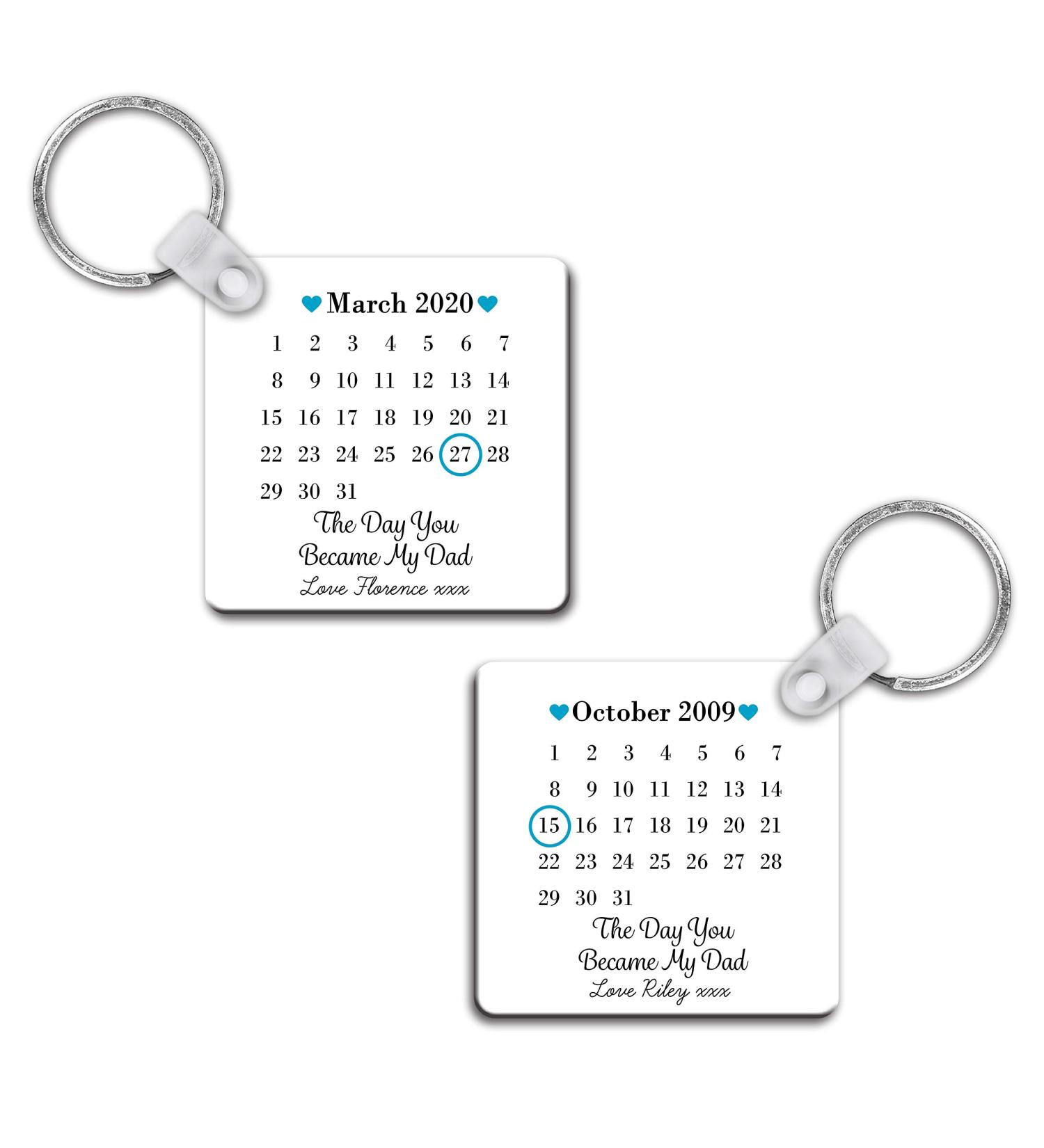 Personalized Drifting Ducks Dad Keyring - Father's Day New Baby Gift - Buy Online on SooperMarket.com