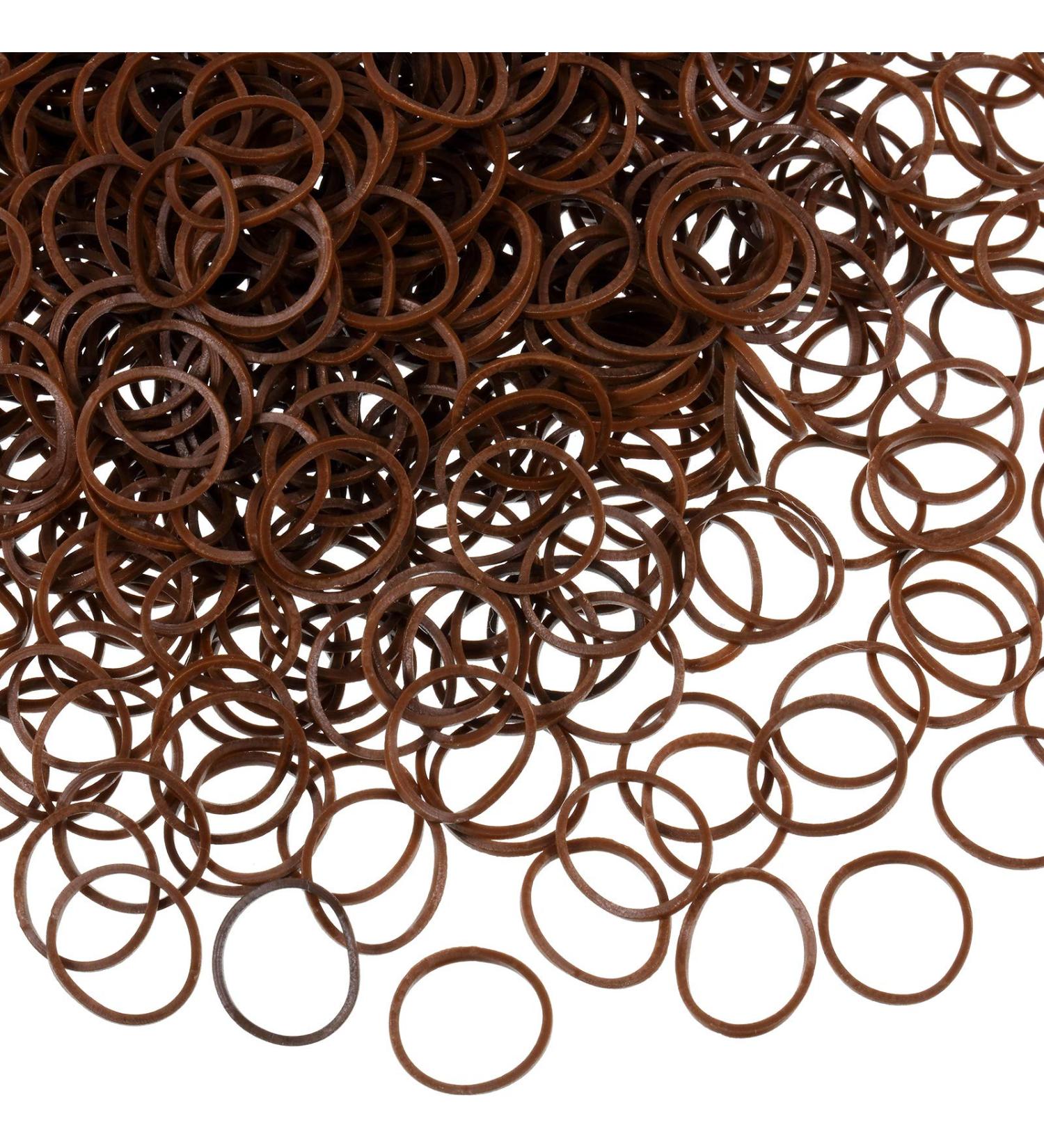 1000 Dark Brown Mini Rubber Bands for Kids' Hair Braids - Soft Elastic Hair Accessories - Buy Online on SooperMarket.com