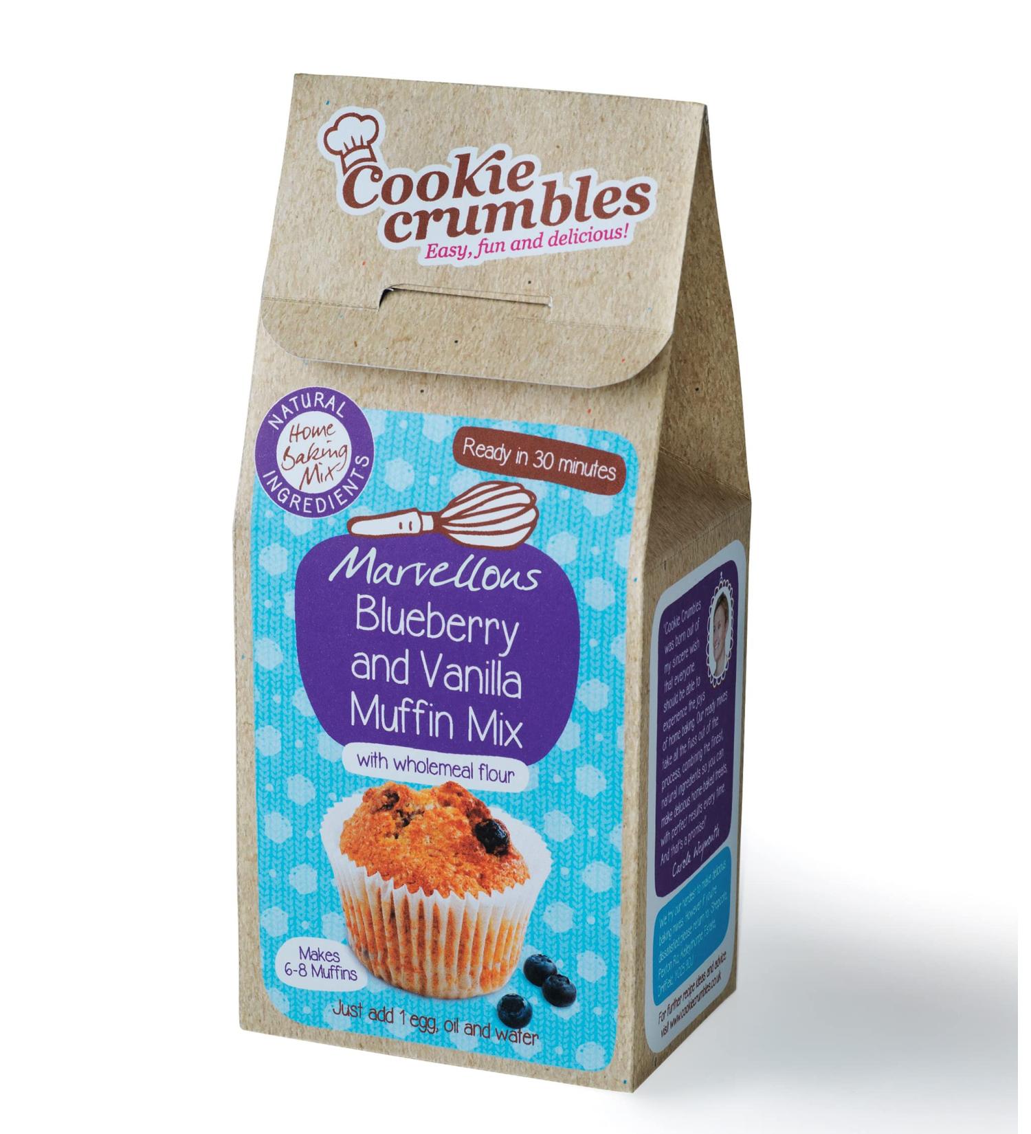 Cookie Crumbles Blueberry Muffin Mix | 225g | No Dairy | No Preservatives | Ready in 30 Minutes | 100% Natural Ingredients | Delicious Blueberry Goodness - Buy Online on SooperMarket.com