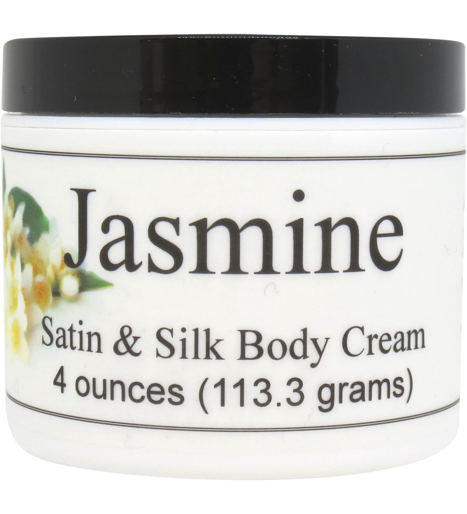Eclectic Lady Jasmine Satin & Silk Body Cream - 4 oz Moisturizer with Shea Butter & Aloe | Phthalate-Free Handcrafted in USA - Perfect Gift for Women - Buy Online on SooperMarket.com