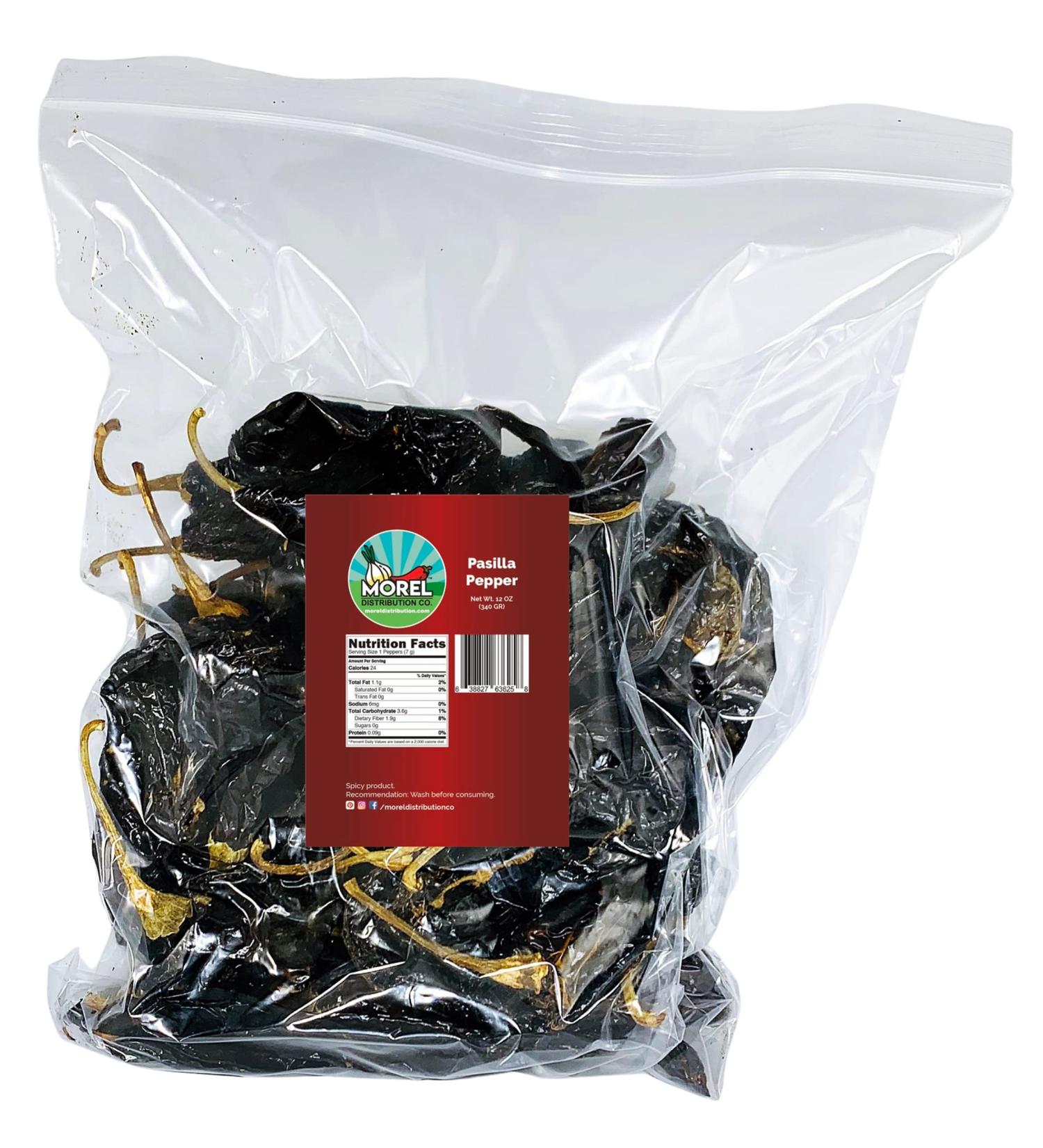 Chile Pasilla Pepper (Pasilla Negro) // Weights: 57 GR 170 GR 340 GR 510 GR 822 GR (340 GR) - Buy Online on SooperMarket.com